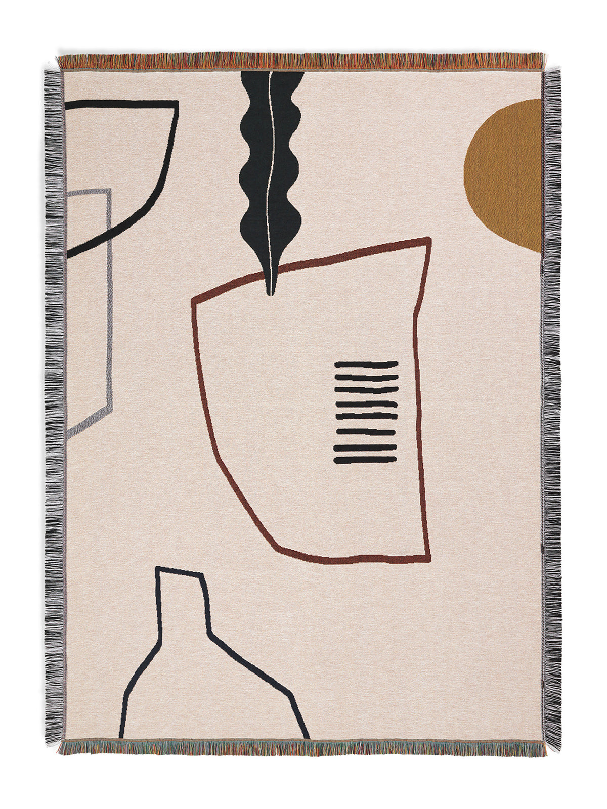 Mirage Decke in Cremeweiss präsentiert im Onlineshop von KAQTU Design AG. Wolldecke ist von Ferm Living