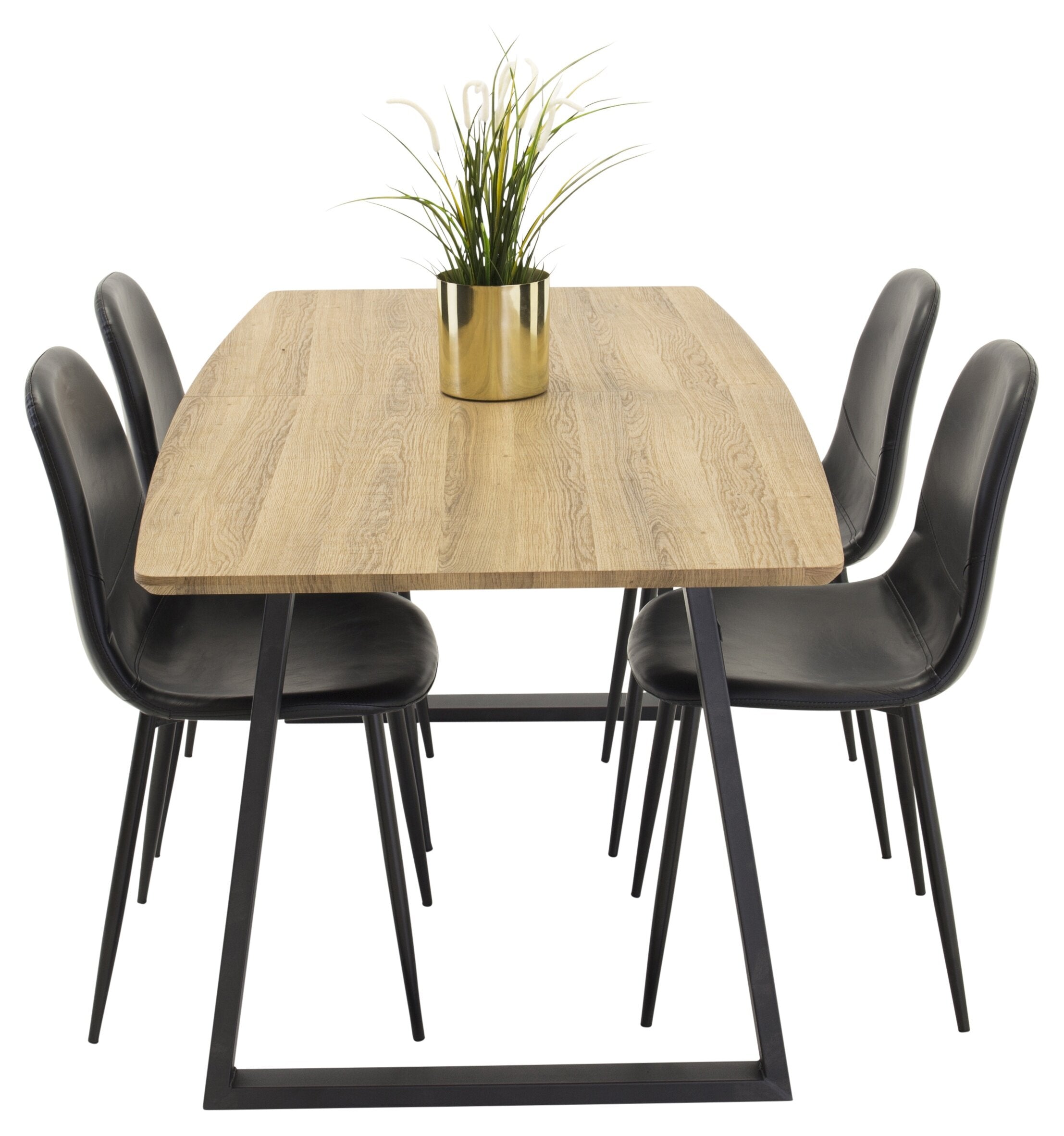 Inca Esszimmerset (Polar) 160cm/4St. in Natur / Schwarz präsentiert im Onlineshop von KAQTU Design AG. Esszimmerset ist von Venture Home