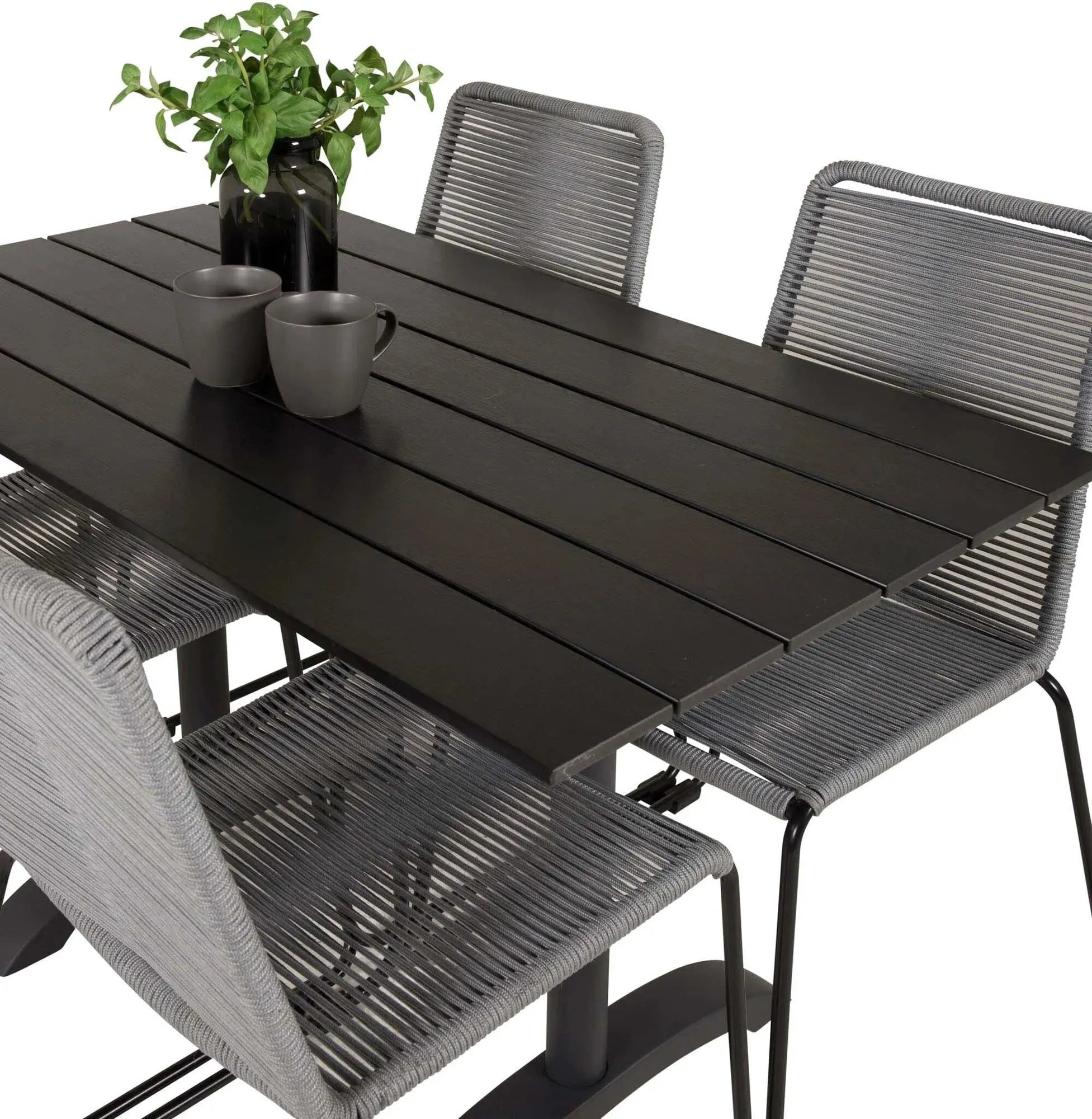 Elegantes Denver Tischset für 4, perfekt für den Außenbereich.