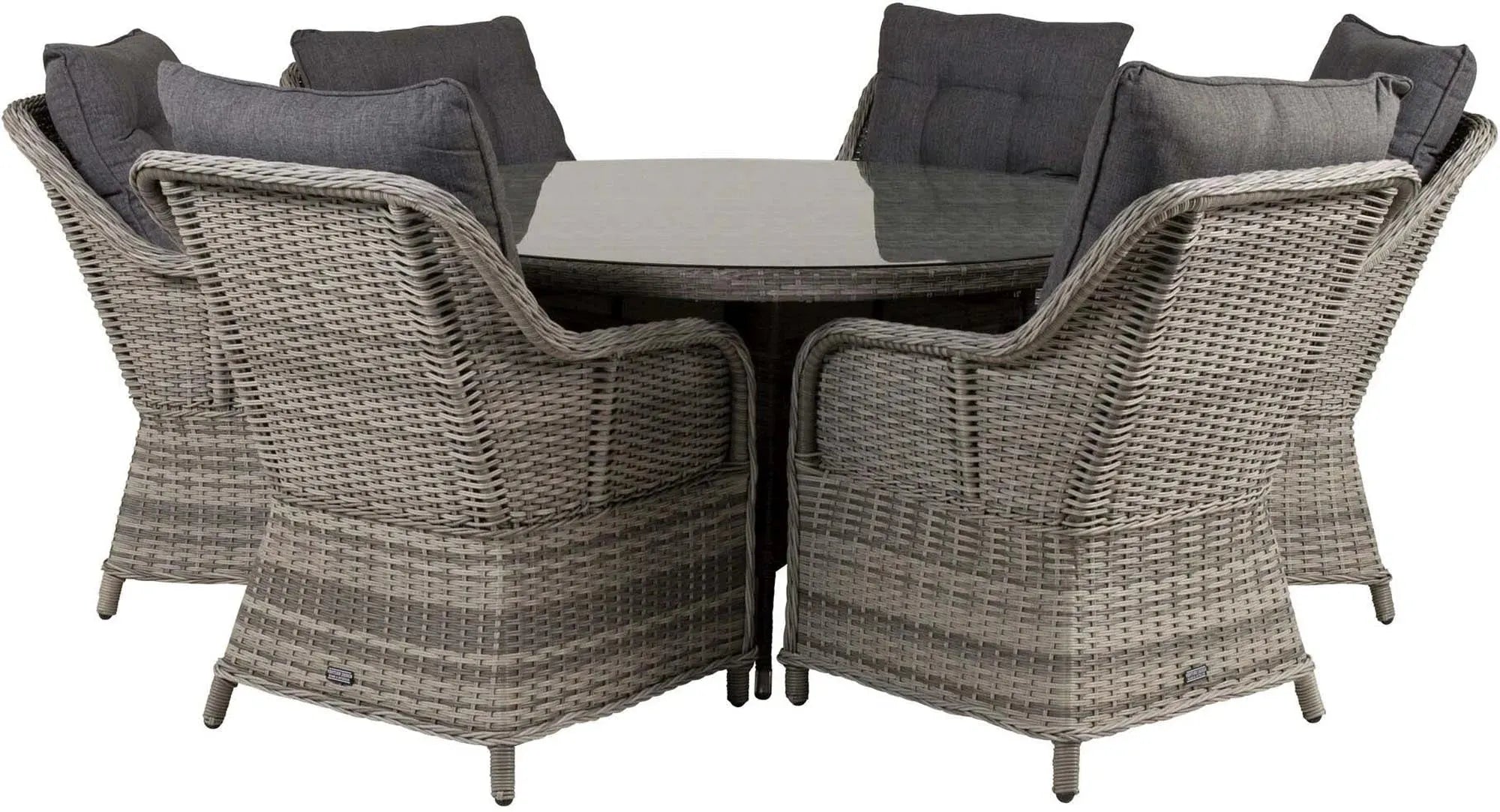 Elegantes Volta Tischset für stilvolle Outdoor-Dinner mit 6 Personen.