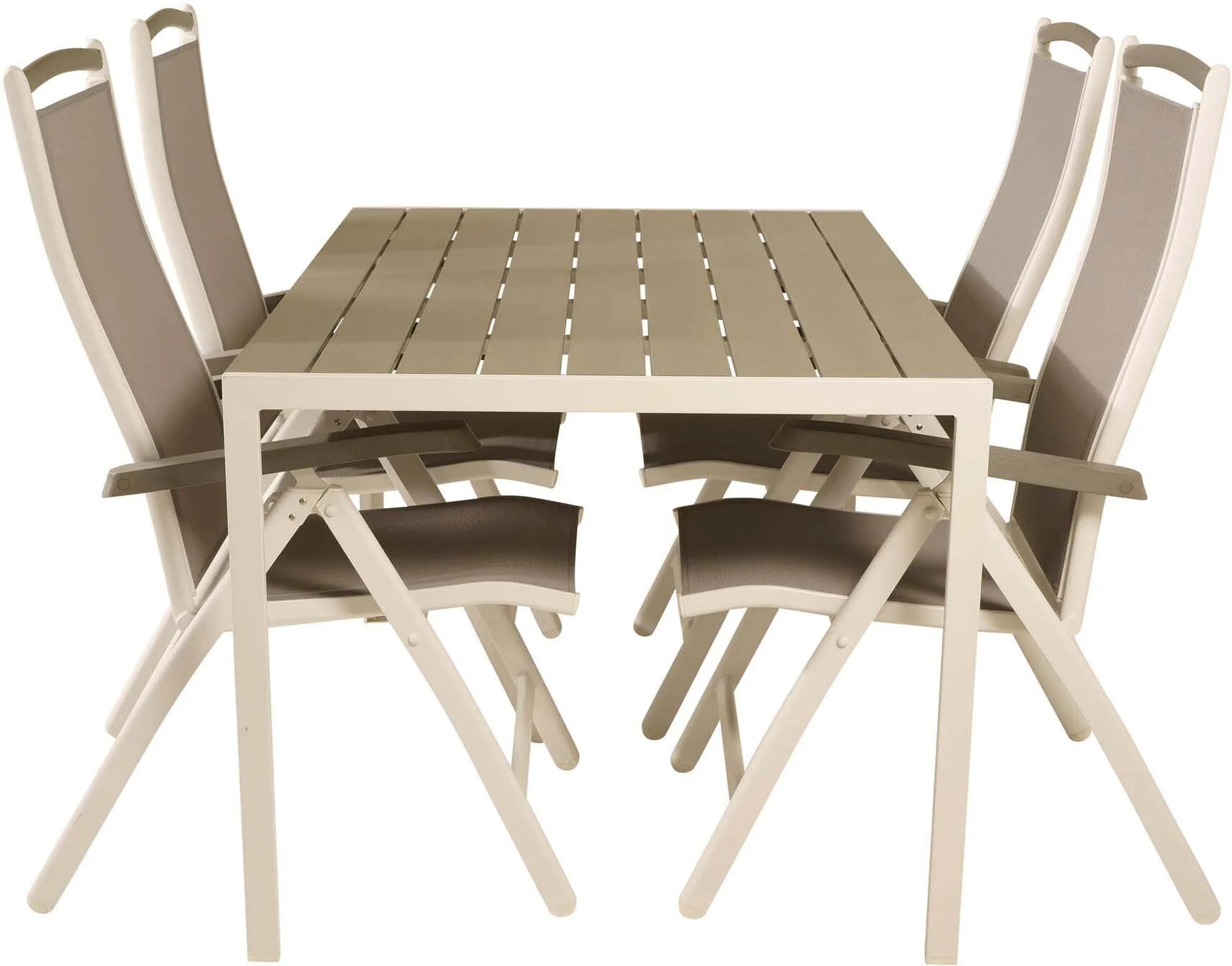 Elegantes Break Tischset + Albany 150cm, ideal für Gartenpartys.