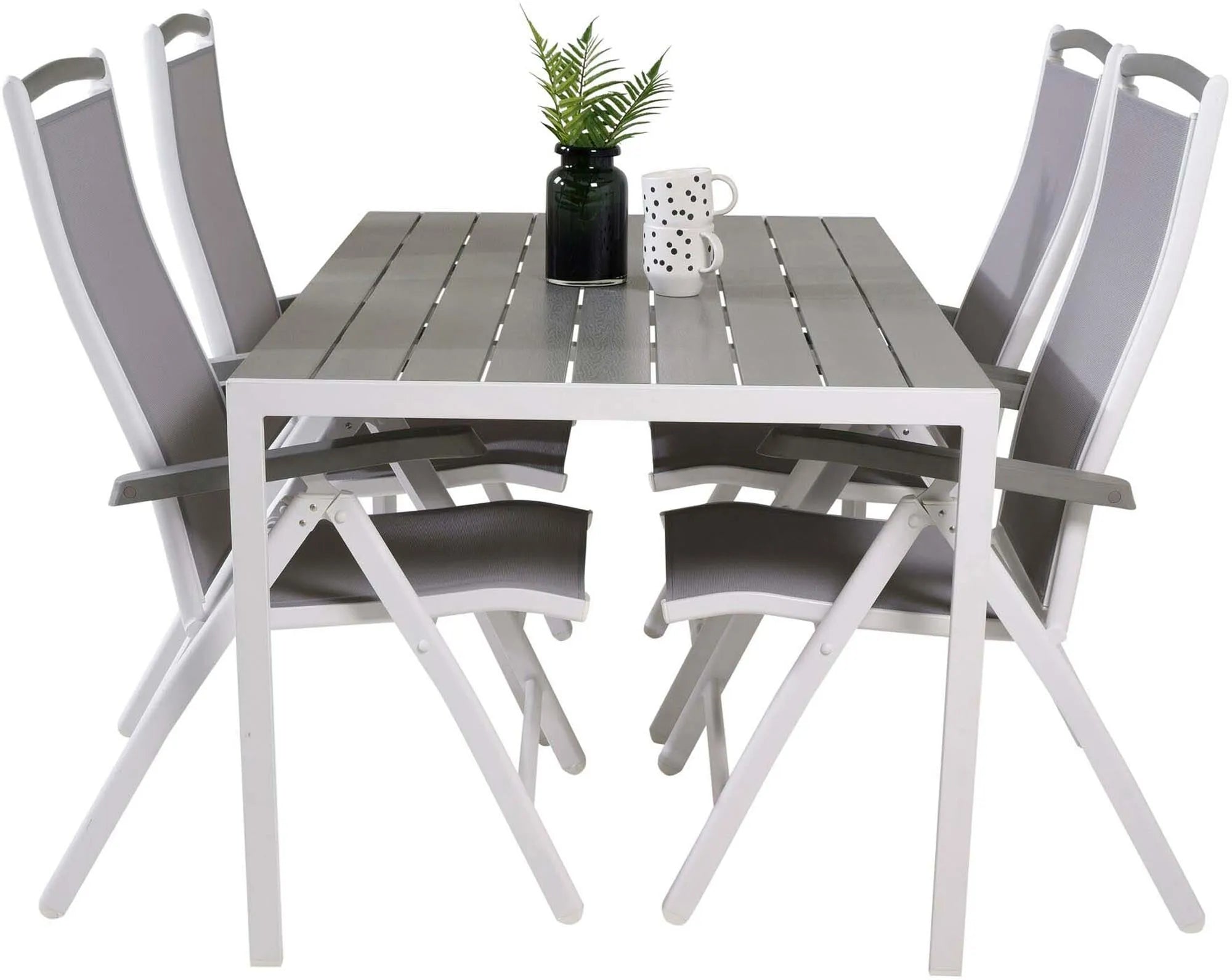 Elegantes Break Tischset + Albany 150cm, ideal für Gartenpartys.