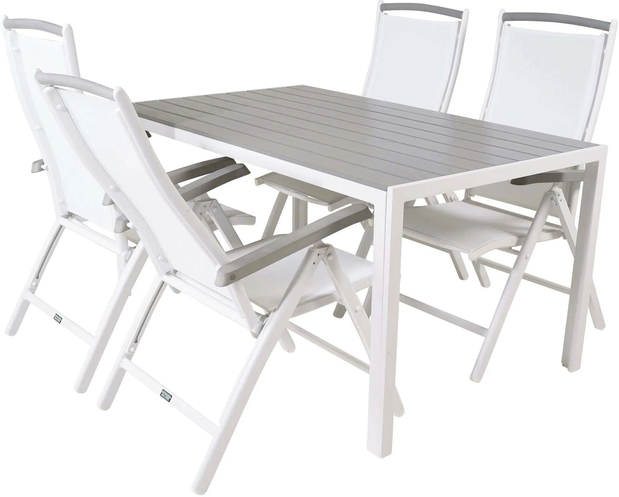 Elegantes Break Tischset + Albany 150cm, ideal für Gartenpartys.