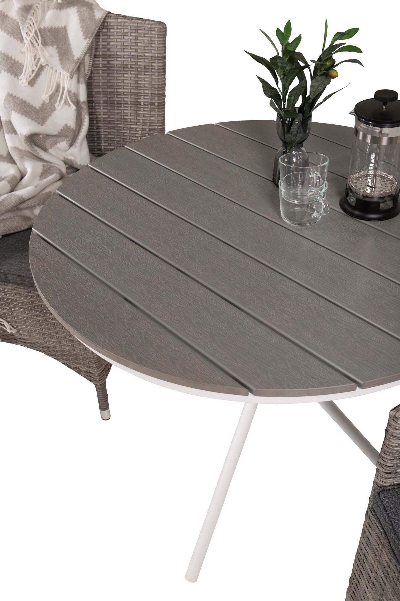 Genießen Sie mit dem Parma Outdoor-Tischset von Venture Home stilvolle Stunden im Freien. Perfekt für Balkon, Terrasse und Garten!