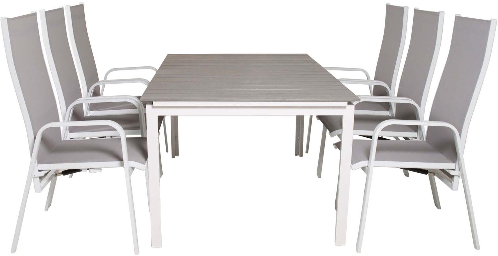 Erlebe das vielseitige Levels Outdoor Tischset Copacabana – ausziehbar auf 160 cm, perfekt für gesellige Runden im Garten oder auf der Terrasse.