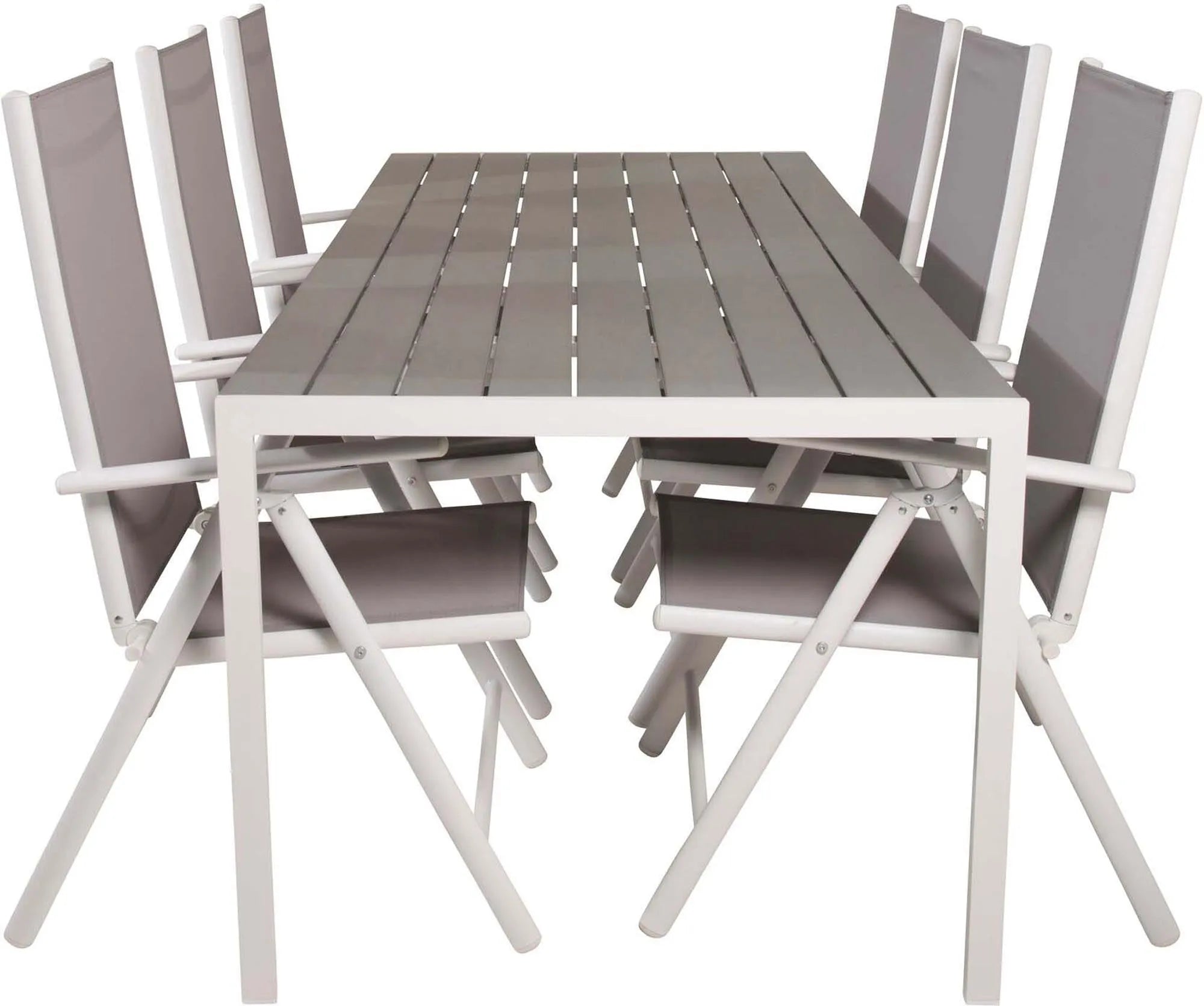 Elegantes 205cm Tischset für 6, perfekt für jede Outdoor-Oase.