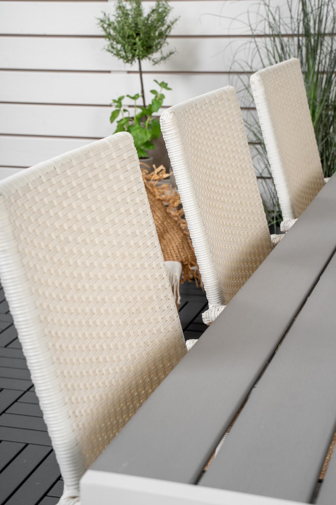 Break Outdoor-Tischset + Anna 205cm/6St. in Grau weiss präsentiert im Onlineshop von KAQTU Design AG. Gartentischset ist von Venture Home