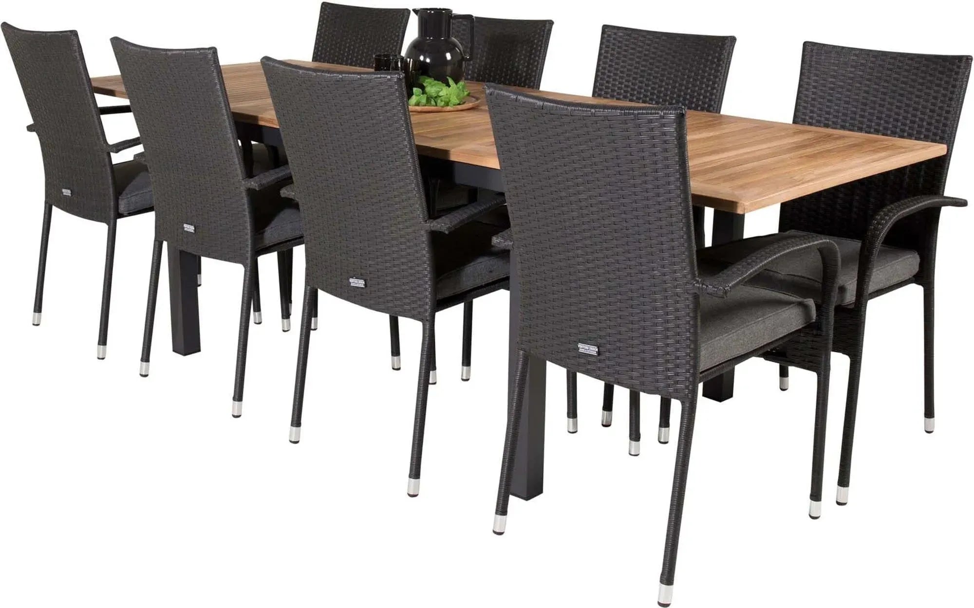 Elegantes Panama Tischset für 8, perfekt für Gartenpartys.