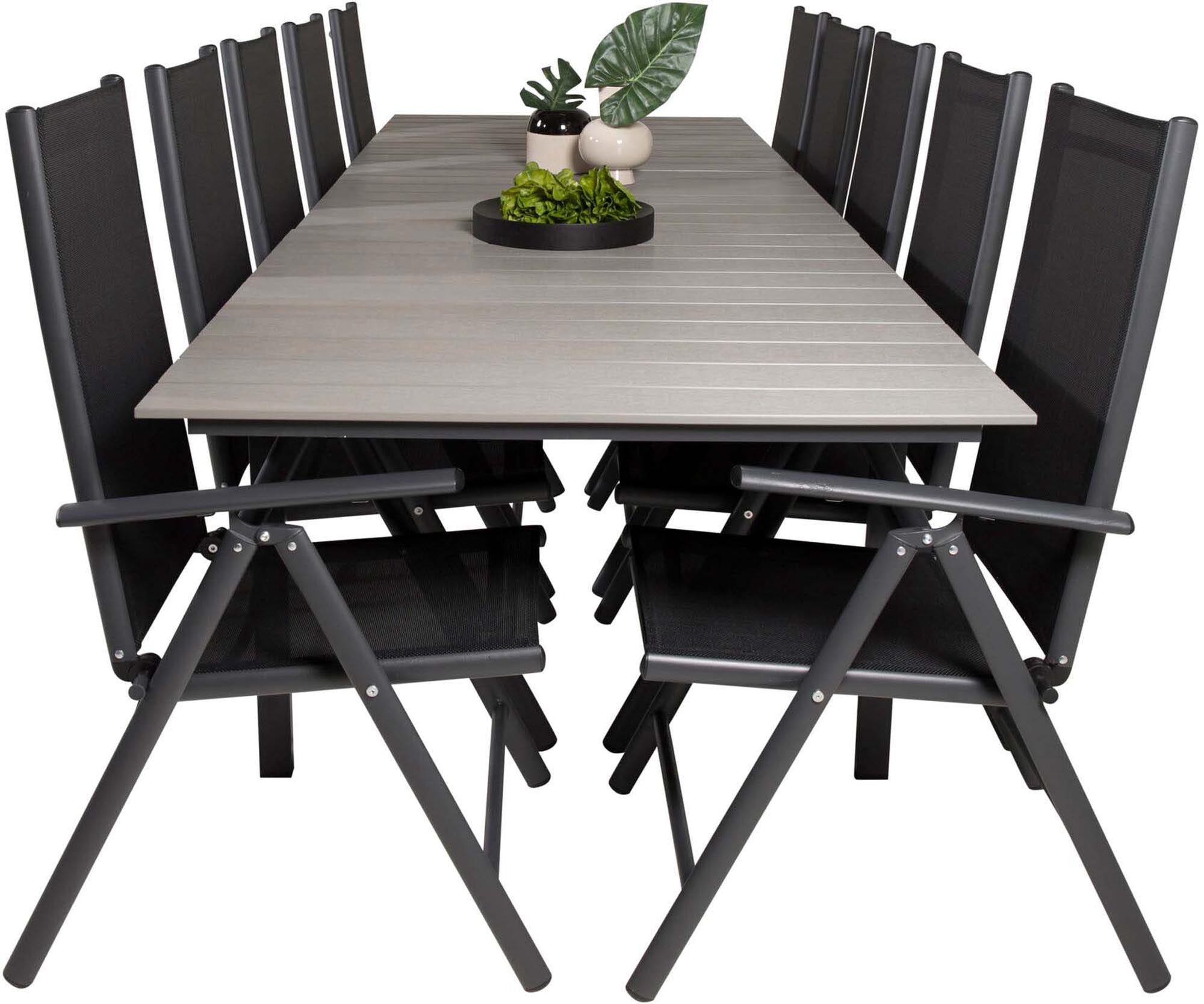 Stilvolles Venture Home Tischset für 8, ideal für Outdoor-Events.
