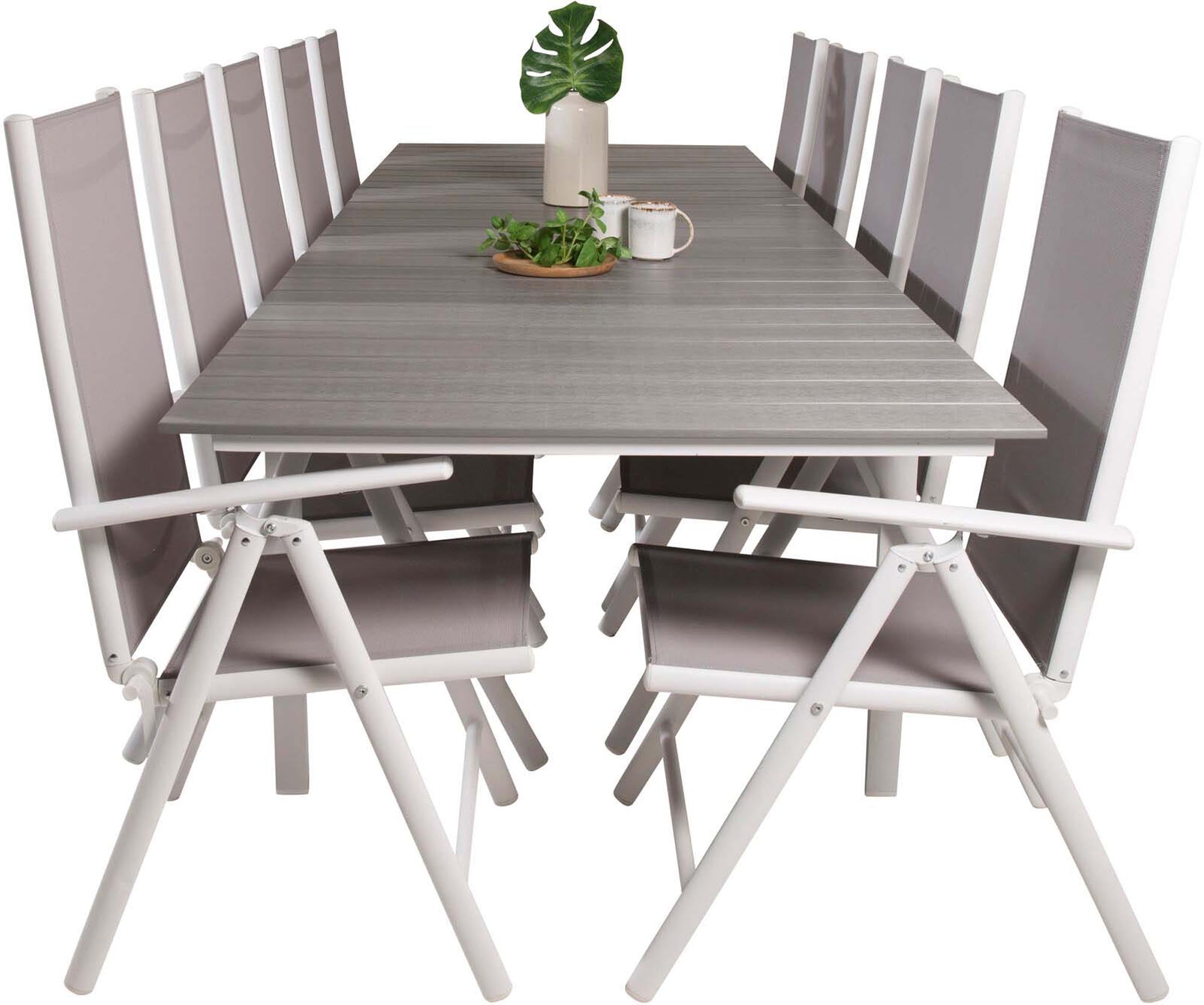 Stilvolles Venture Home Tischset für 8, ideal für Gartenpartys.