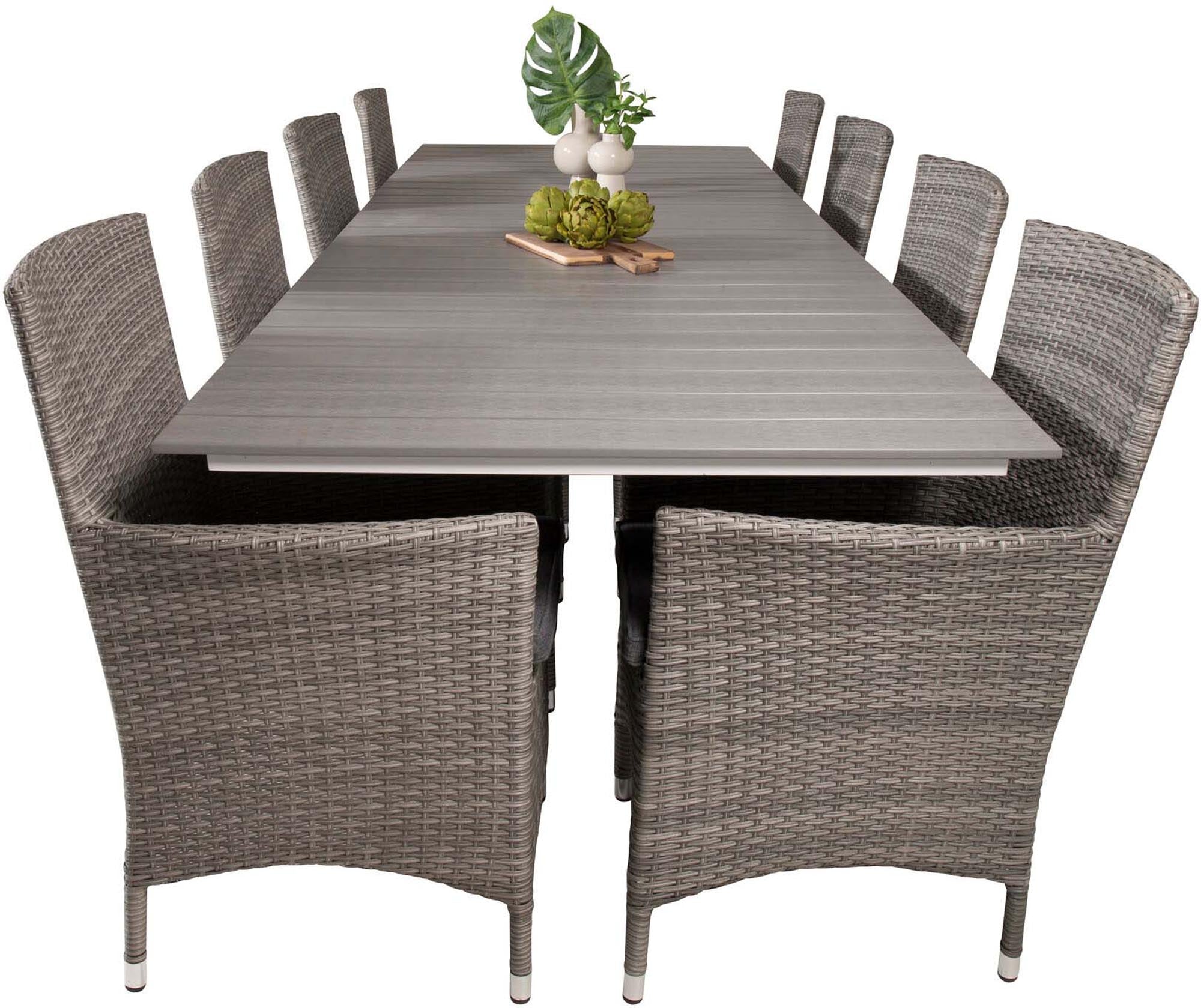 Robustes Venture Home Tischset für 8, ideal für Gartenpartys.