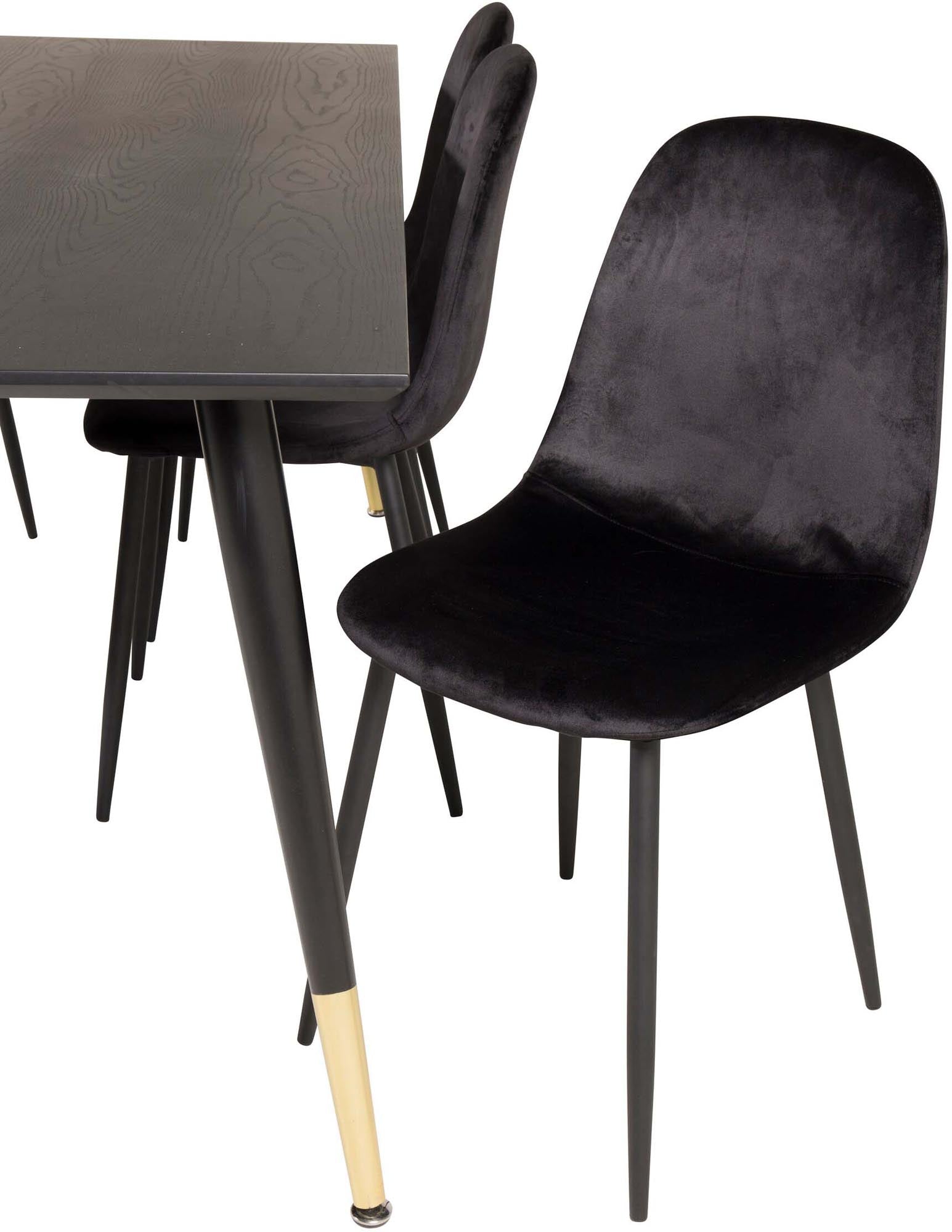 Dipp Esszimmerset + Polar 180cm/6St. in Schwarz präsentiert im Onlineshop von KAQTU Design AG. Esszimmerset ist von Venture Home