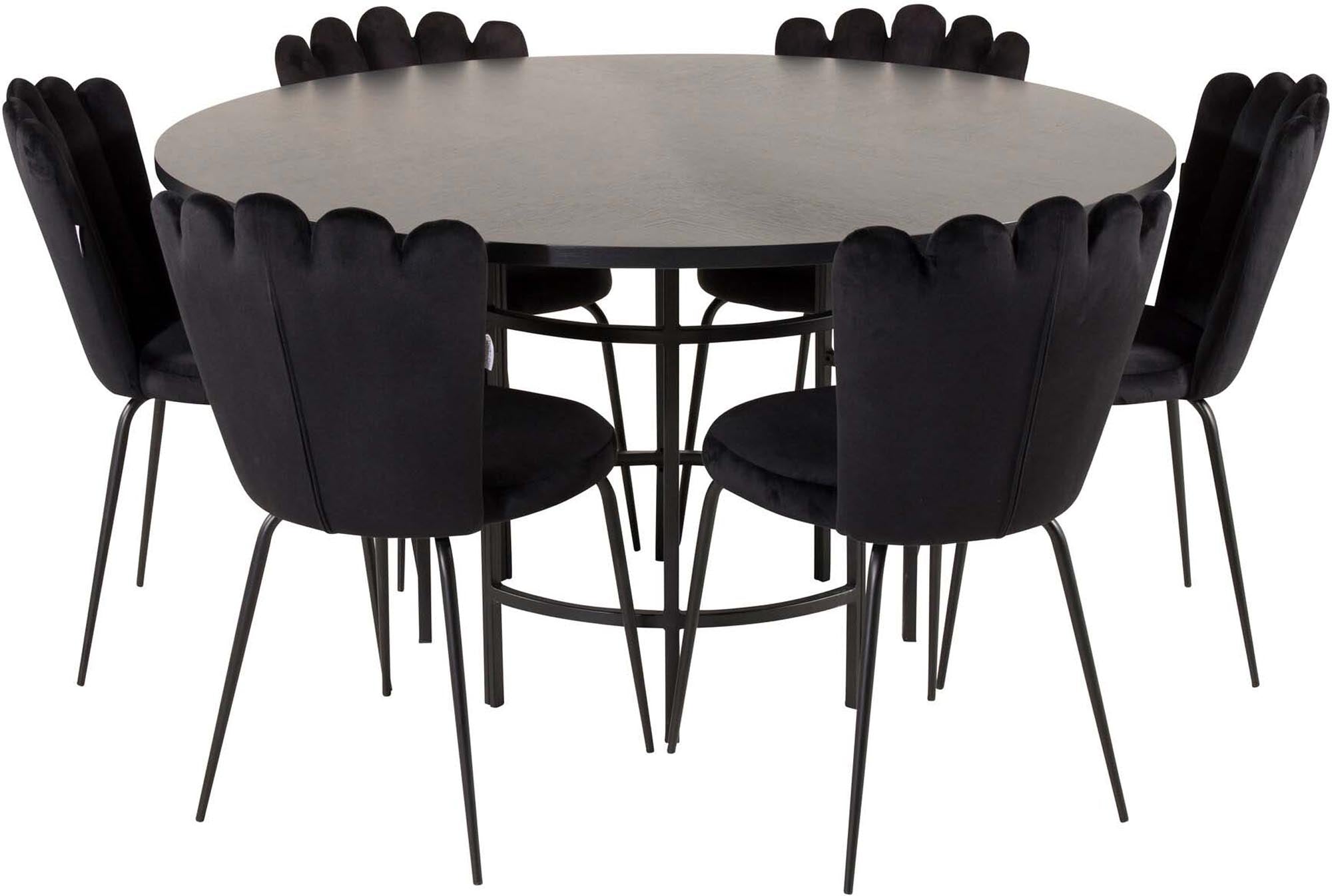Entdecken Sie das stilvolle Esszimmerset Copenhagen + Limhamn Light ⌀140cm für 6 Personen von Venture Home. Eleganz, Komfort und Qualität vereint!