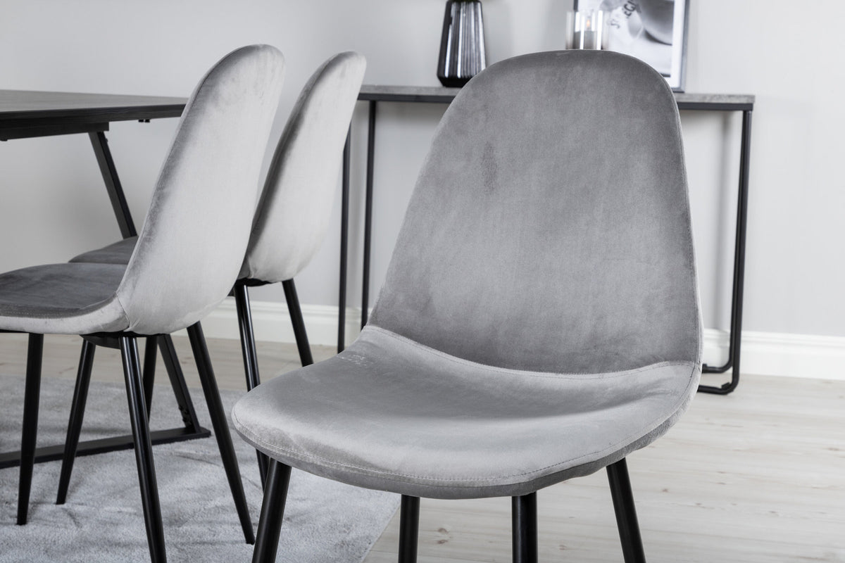Marina Esszimmerset Polar 180cm/6St. in Schwarzgrau präsentiert im Onlineshop von KAQTU Design AG. Esszimmerset ist von Venture Home