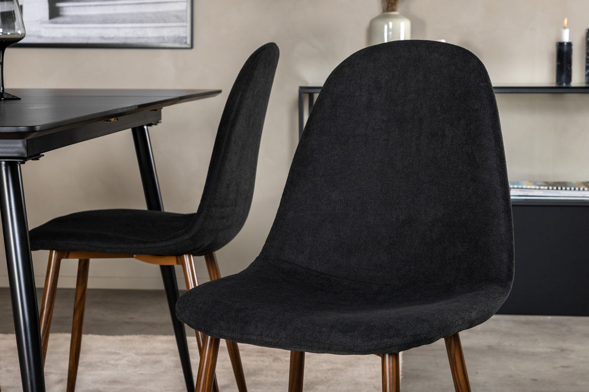 Silar Esszimmerset ausziehbar + Polar 120cm/4St. in Schwarz / Braun präsentiert im Onlineshop von KAQTU Design AG. Esszimmerset ist von Venture Home