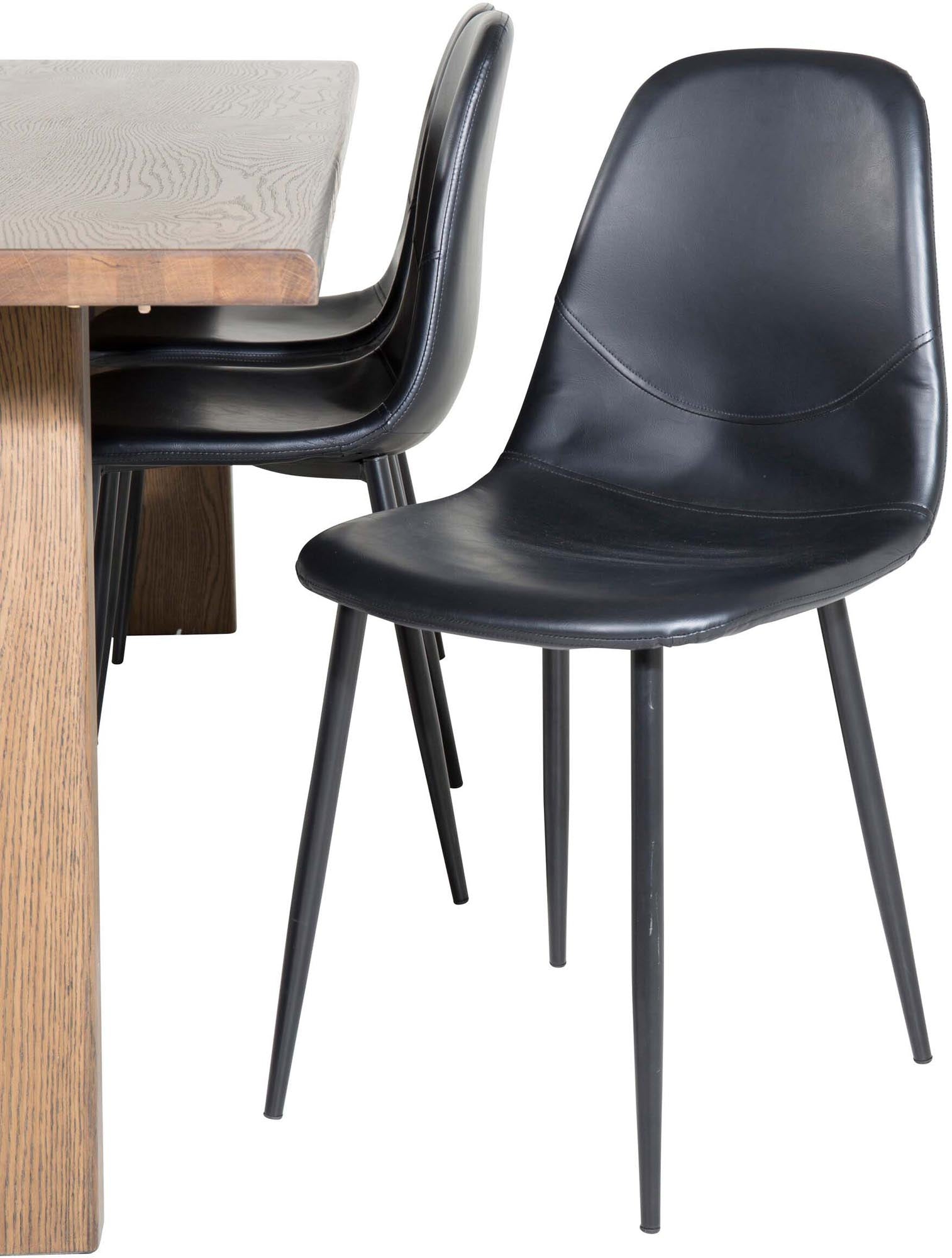 Logger Esszimmerset + Polar 210cm/6St. in Schwarz präsentiert im Onlineshop von KAQTU Design AG. Esszimmerset ist von Venture Home