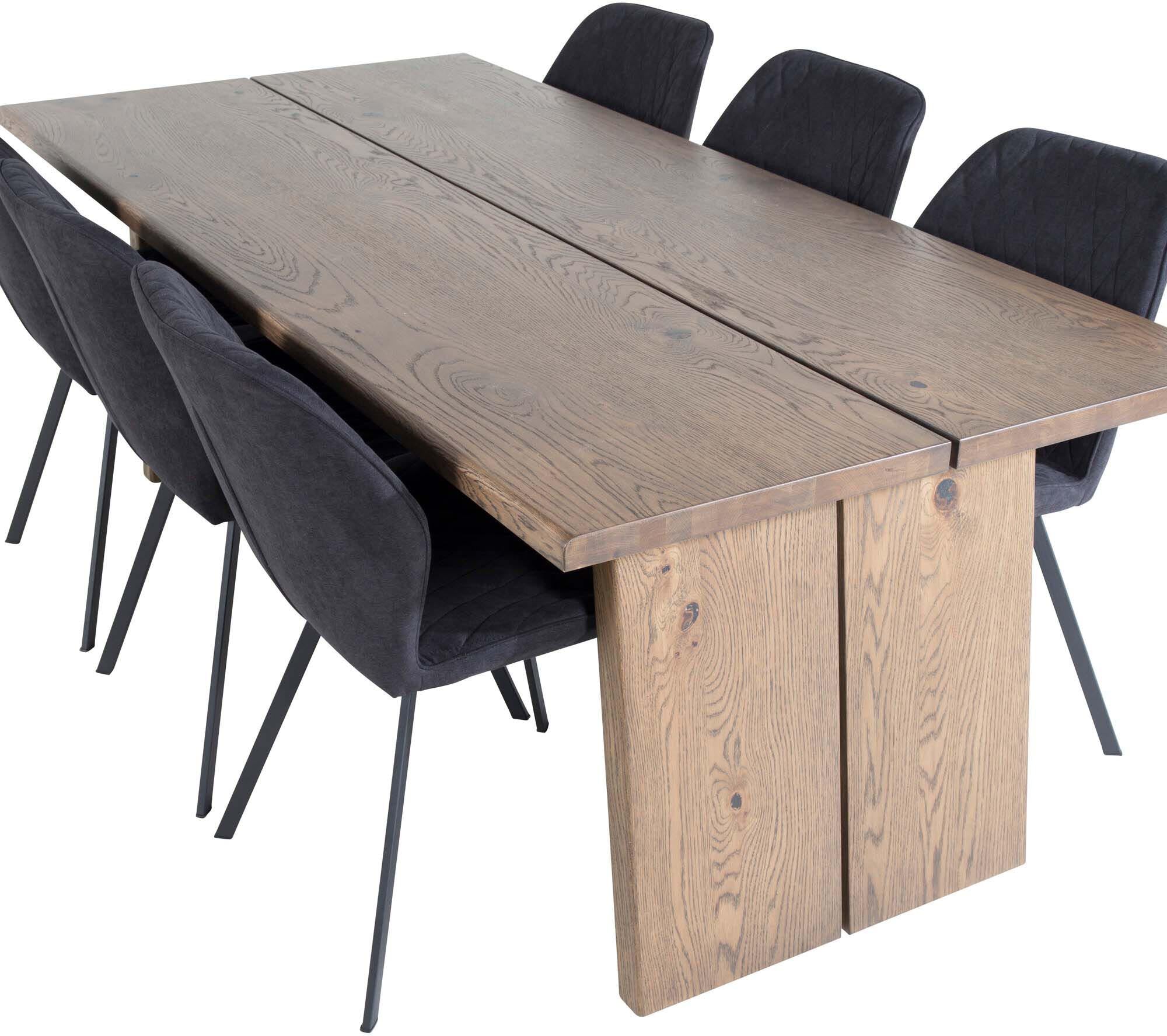 Logger Esszimmerset + Gemma 210cm/6St. in Schwarz präsentiert im Onlineshop von KAQTU Design AG. Esszimmerset ist von Venture Home