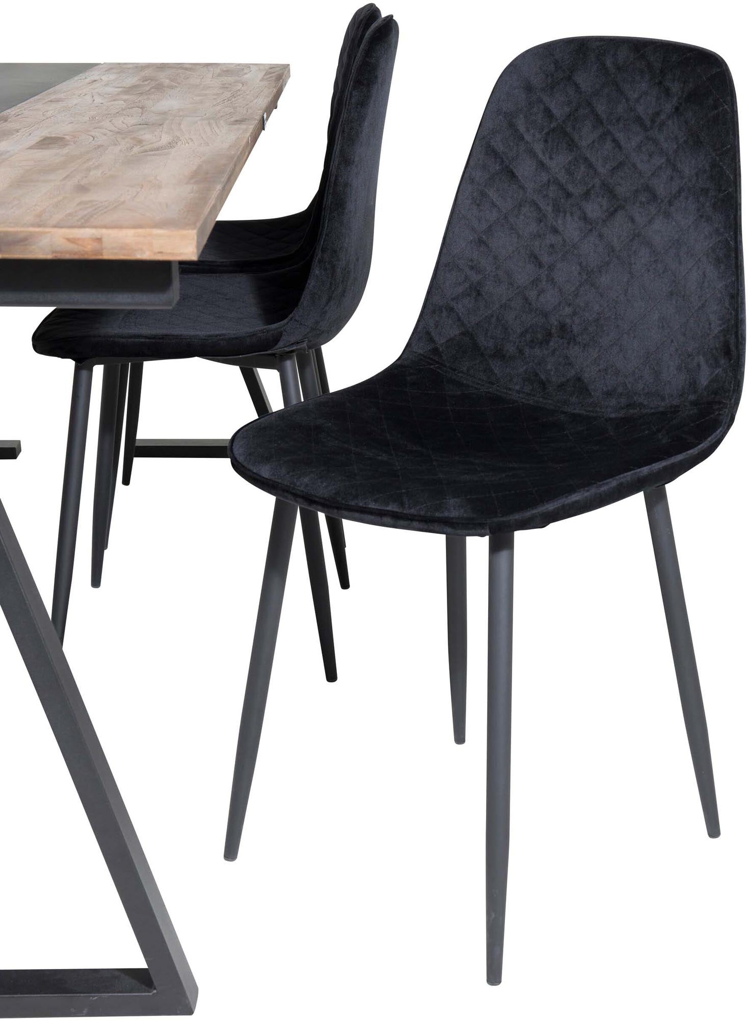 Jakarta Esszimmerset + Polar 200cm/6St. in Schwarz präsentiert im Onlineshop von KAQTU Design AG. Esszimmerset ist von Venture Home