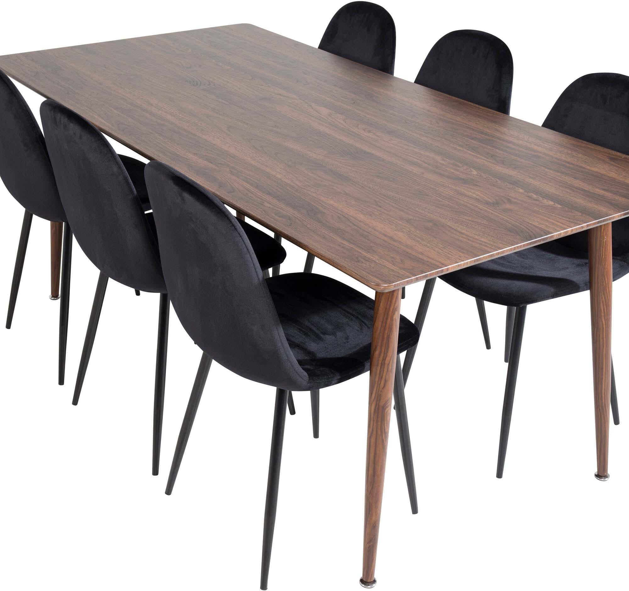 Polar Esszimmerset + Polar 180cm/6St. in Schwarz präsentiert im Onlineshop von KAQTU Design AG. Esszimmerset ist von Venture Home