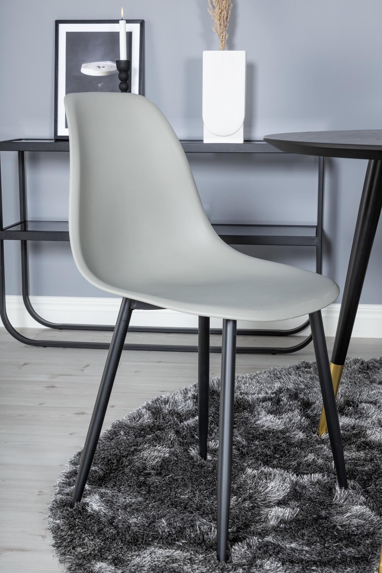 Dipp Esszimmerset + Polar ⌀115cm/4St. in Schwarz / Hellgrau präsentiert im Onlineshop von KAQTU Design AG. Esszimmerset ist von Venture Home