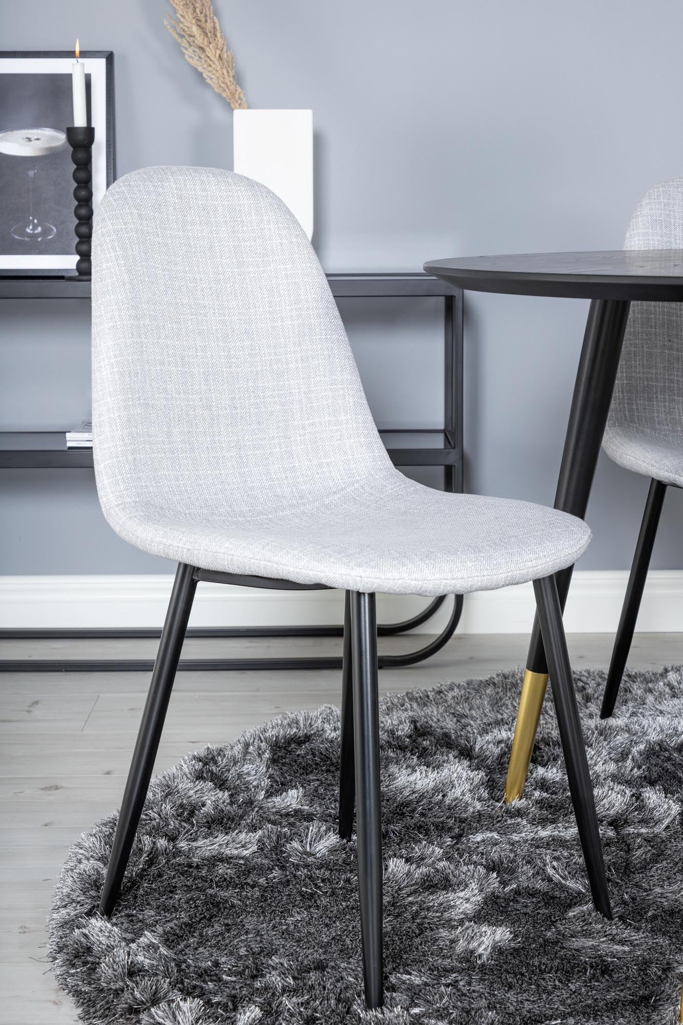Dipp Esszimmerset + Polar ⌀115cm/4St. in Schwarzgrau präsentiert im Onlineshop von KAQTU Design AG. Esszimmerset ist von Venture Home