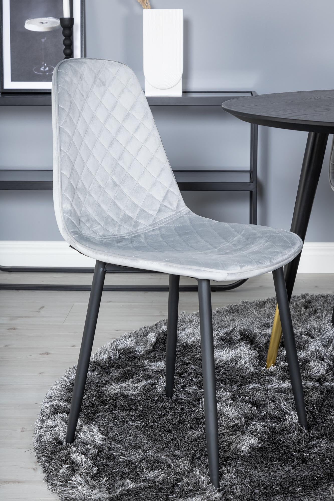 Dipp Esszimmerset + Polar ⌀115cm/4St. in Schwarz / Grau präsentiert im Onlineshop von KAQTU Design AG. Esszimmerset ist von Venture Home