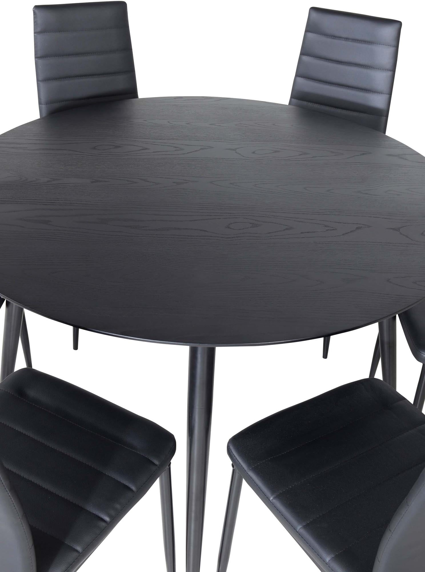 Dipp Esszimmerset + Slim ⌀115cm/6St. in Schwarz präsentiert im Onlineshop von KAQTU Design AG. Esszimmerset ist von Venture Home