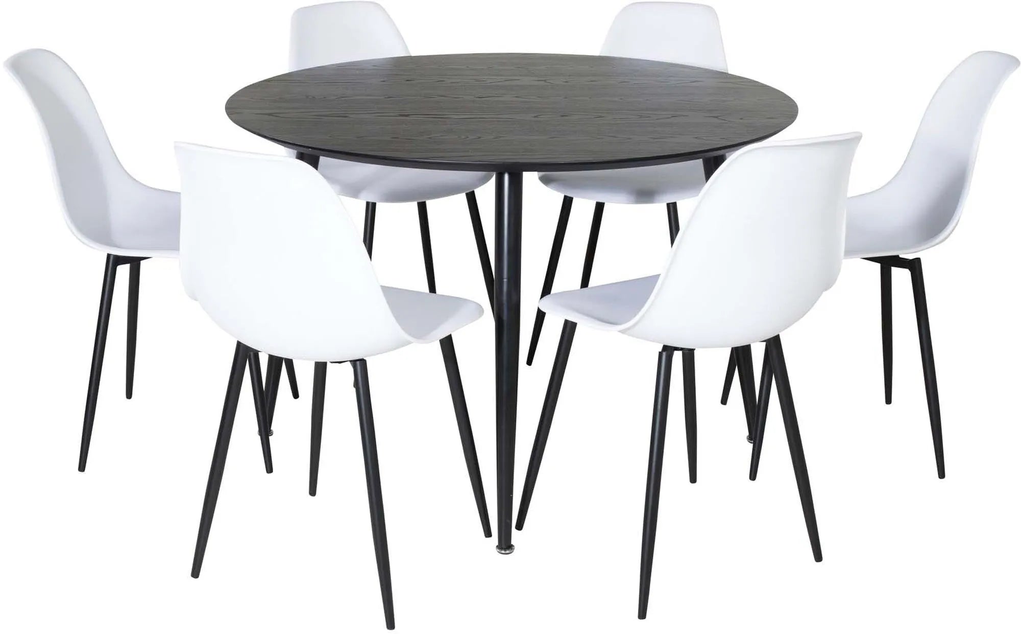 Stilvolles Dipp Esszimmerset: 115cm Tisch, 6 Stühle, robustes Plastik, witterungsbeständig, hoher Komfort, ideal für Familie.