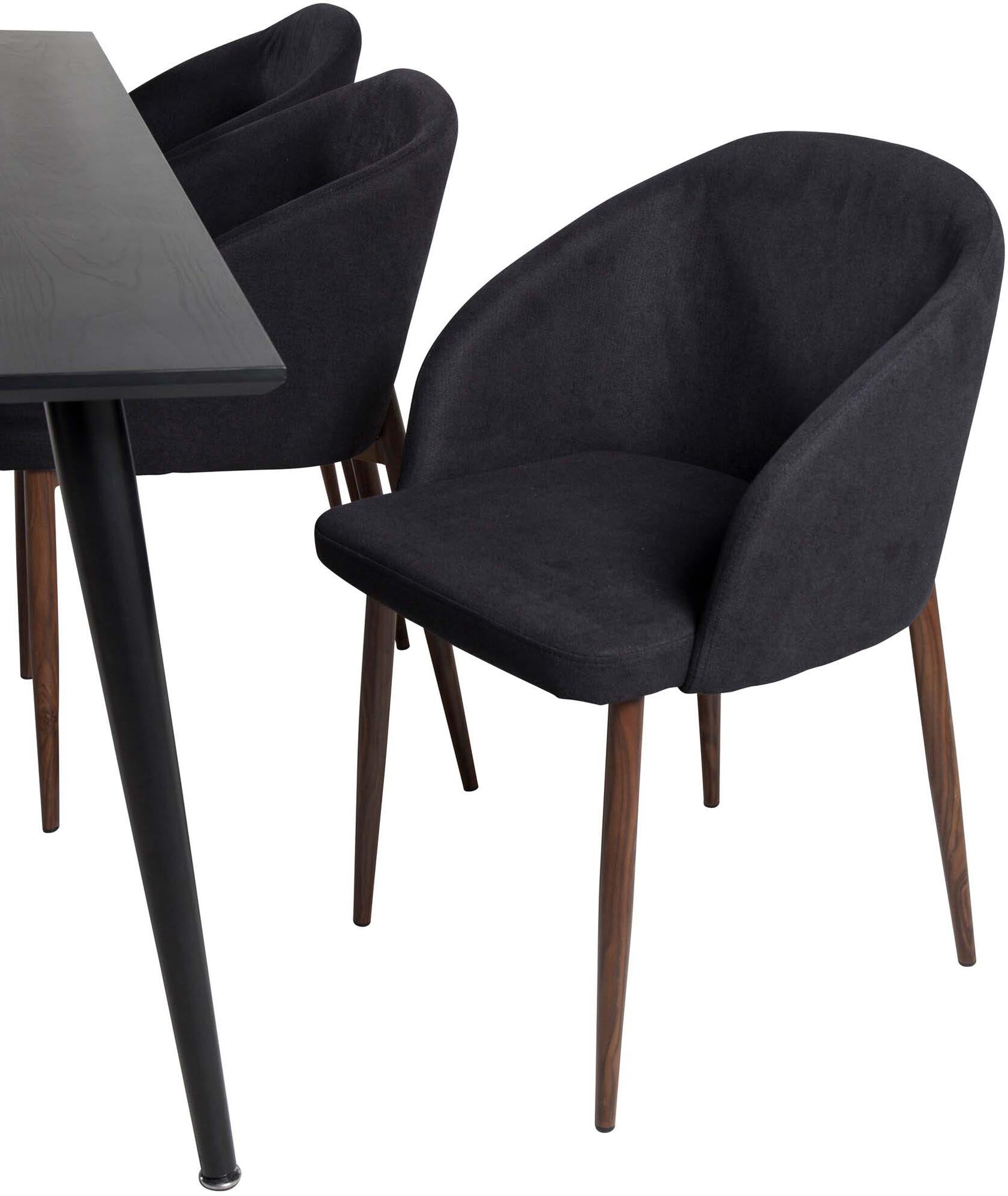 Dipp Esszimmerset + Arch 180cm/6St. in Schwarz, Natur präsentiert im Onlineshop von KAQTU Design AG. Esszimmerset ist von Venture Home