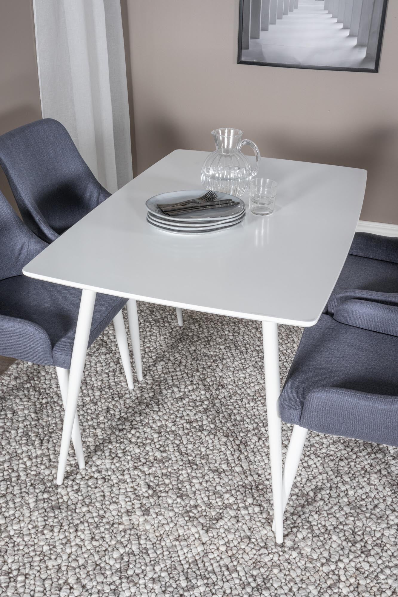 Polar Esszimmerset + Plaza 120cm/4St. in Blau Weiss präsentiert im Onlineshop von KAQTU Design AG. Esszimmerset ist von Venture Home