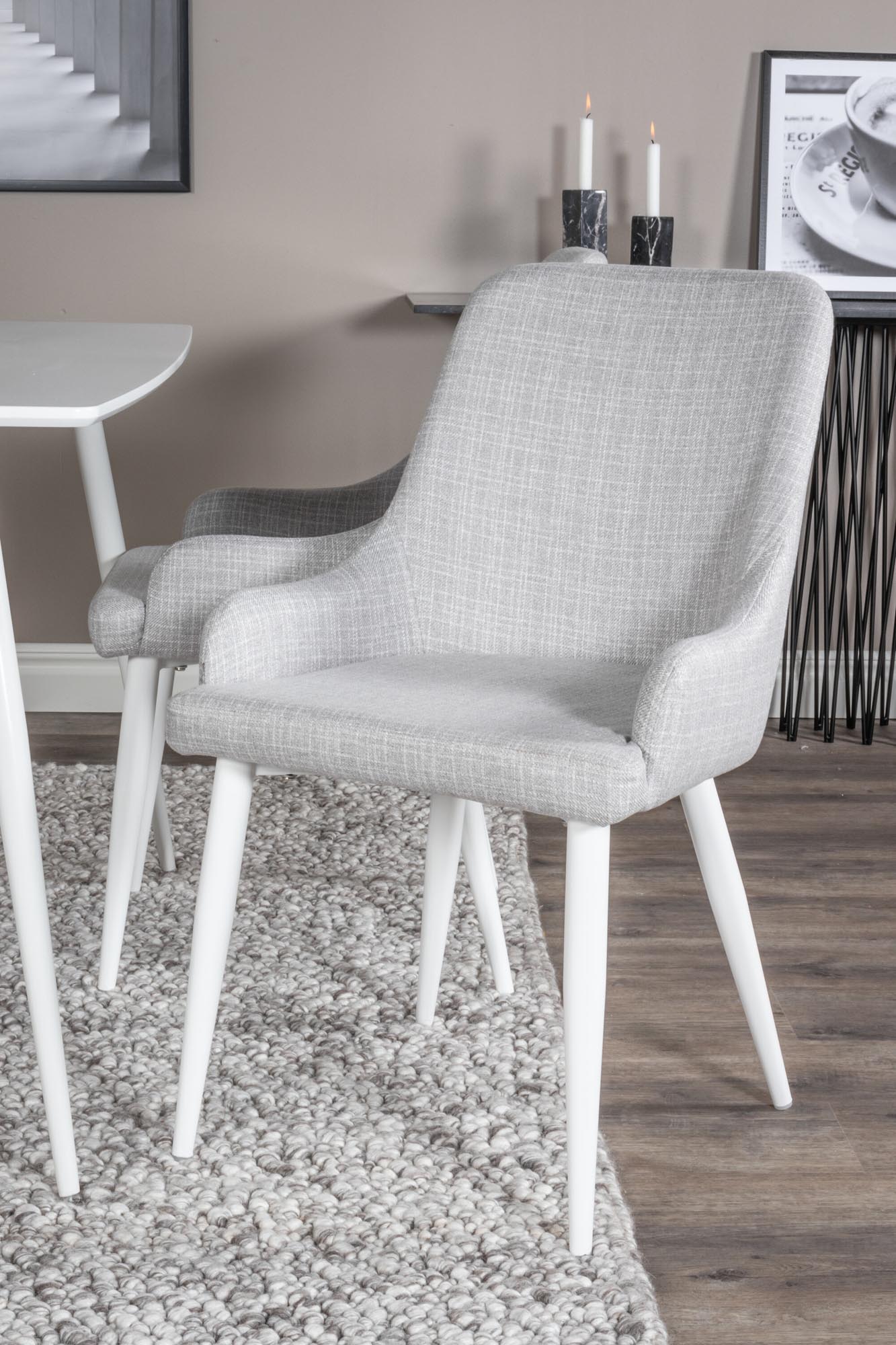 Polar Esszimmerset + Plaza 120cm/4St. in Grau weiss präsentiert im Onlineshop von KAQTU Design AG. Esszimmerset ist von Venture Home