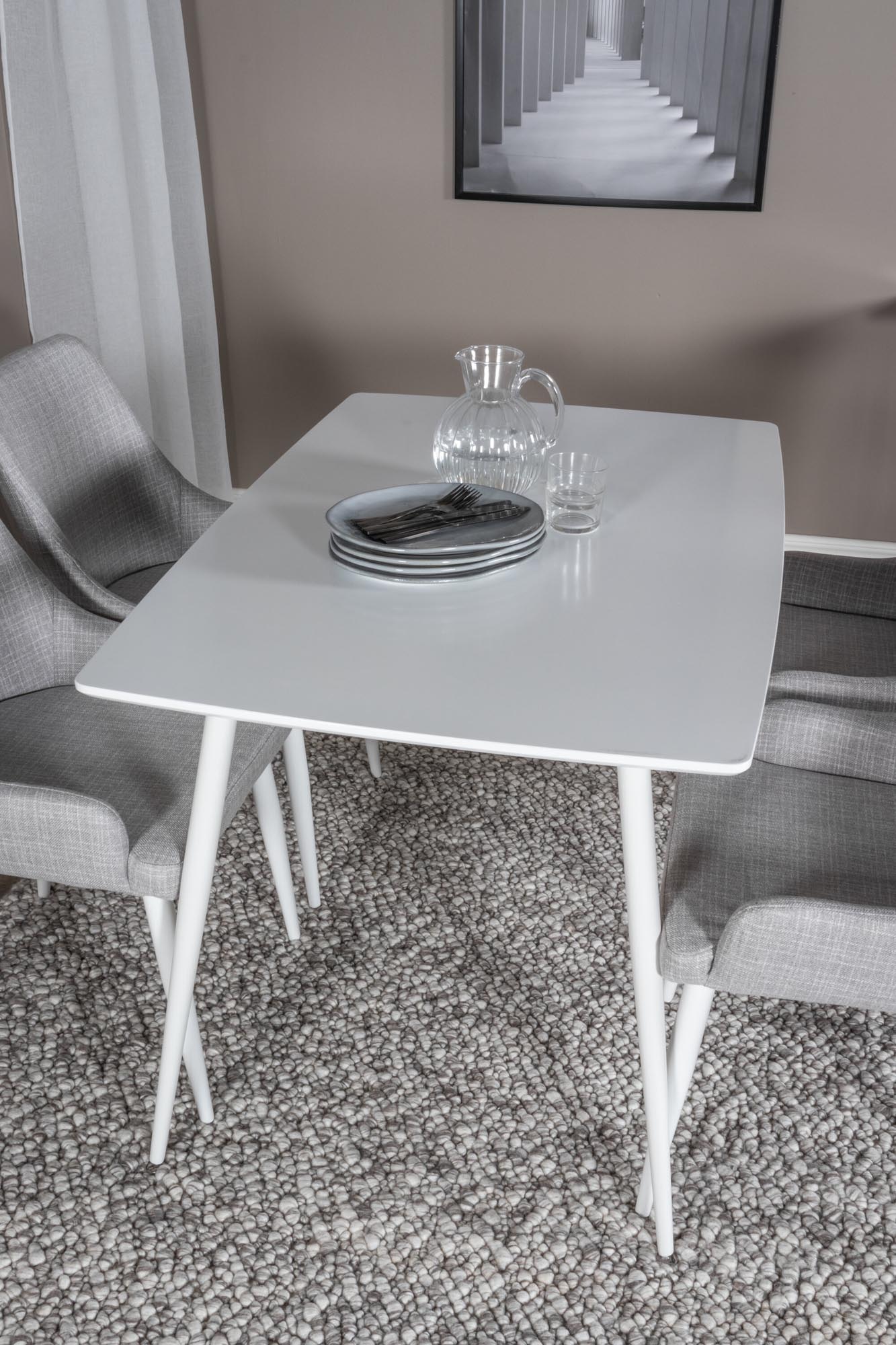 Polar Esszimmerset + Plaza 120cm/4St. in Grau weiss präsentiert im Onlineshop von KAQTU Design AG. Esszimmerset ist von Venture Home