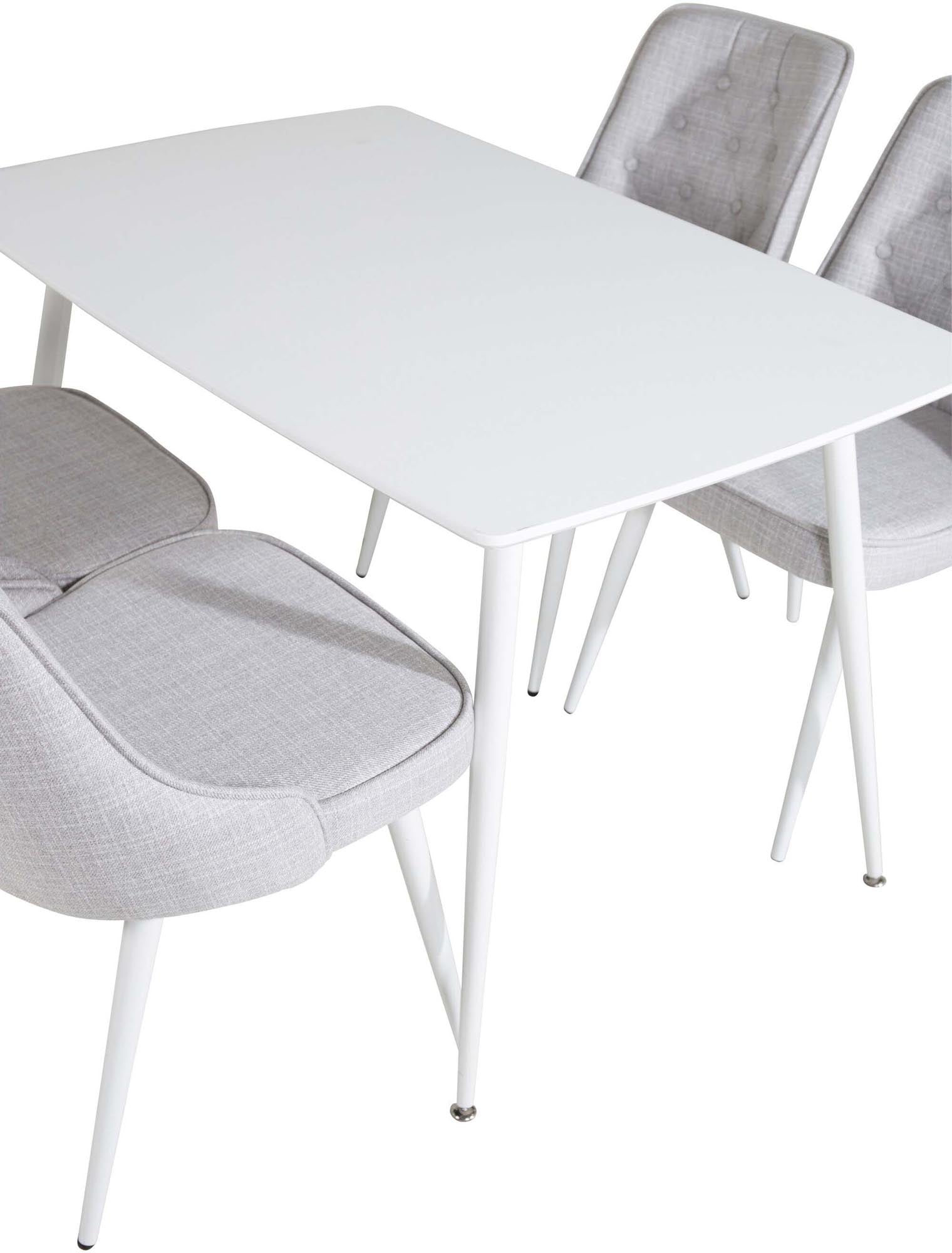 Polar Esszimmerset + Velvet Deluxe 120cm/4St. in Weiss präsentiert im Onlineshop von KAQTU Design AG. Esszimmerset ist von Venture Home