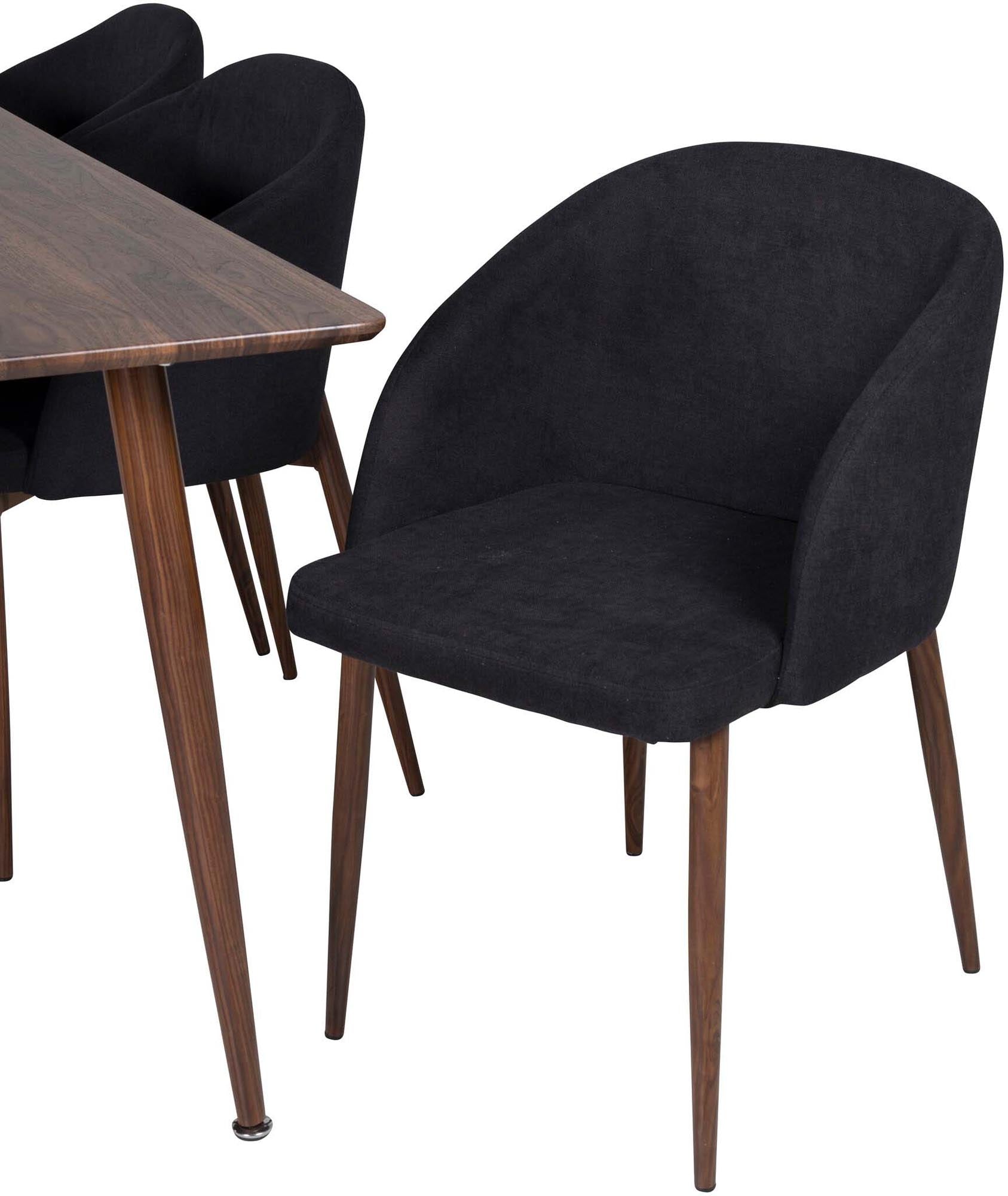 Polar Esszimmerset + Arch 180cm/6St. in Schwarz, Natur präsentiert im Onlineshop von KAQTU Design AG. Esszimmerset ist von Venture Home
