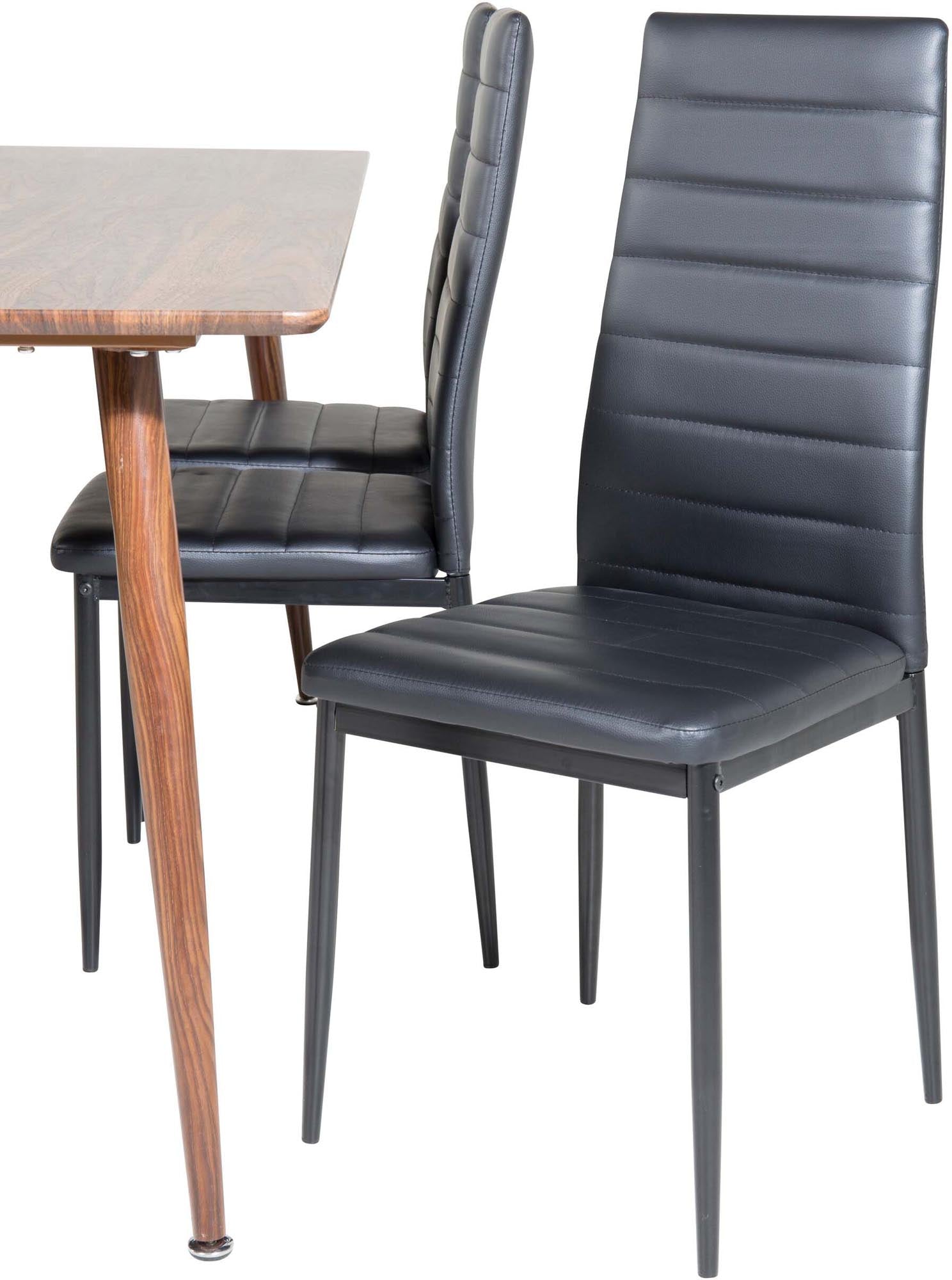 Polar Esszimmerset + Slim 180cm/6St. in Schwarz präsentiert im Onlineshop von KAQTU Design AG. Esszimmerset ist von Venture Home