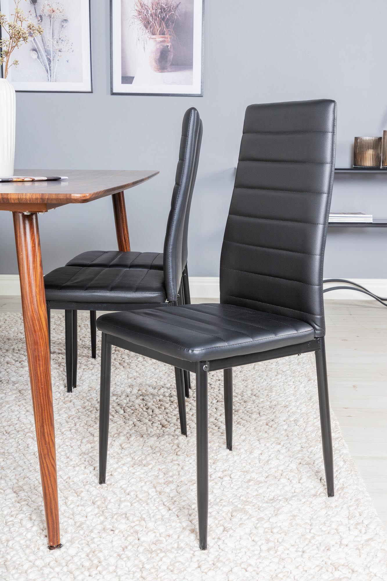Polar Esszimmerset + Slim 180cm/6St. in Schwarz präsentiert im Onlineshop von KAQTU Design AG. Esszimmerset ist von Venture Home