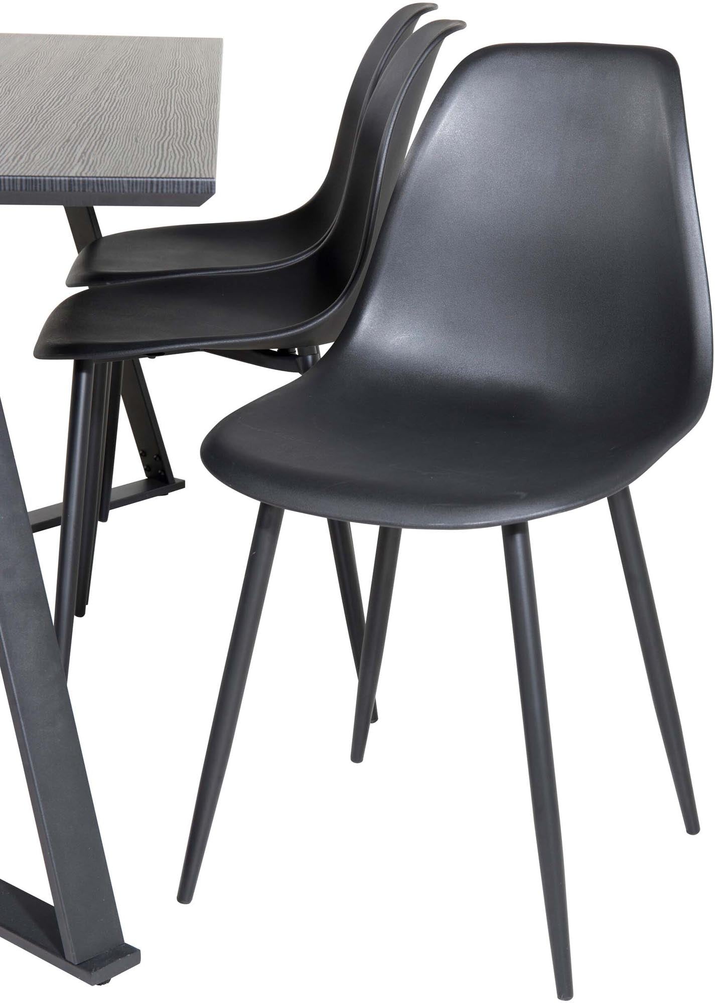Elegantes Esszimmerset mit 180 cm Tisch und 6 Stühlen, modernes Design, ideal für stilvolle und komfortable Wohnräume.