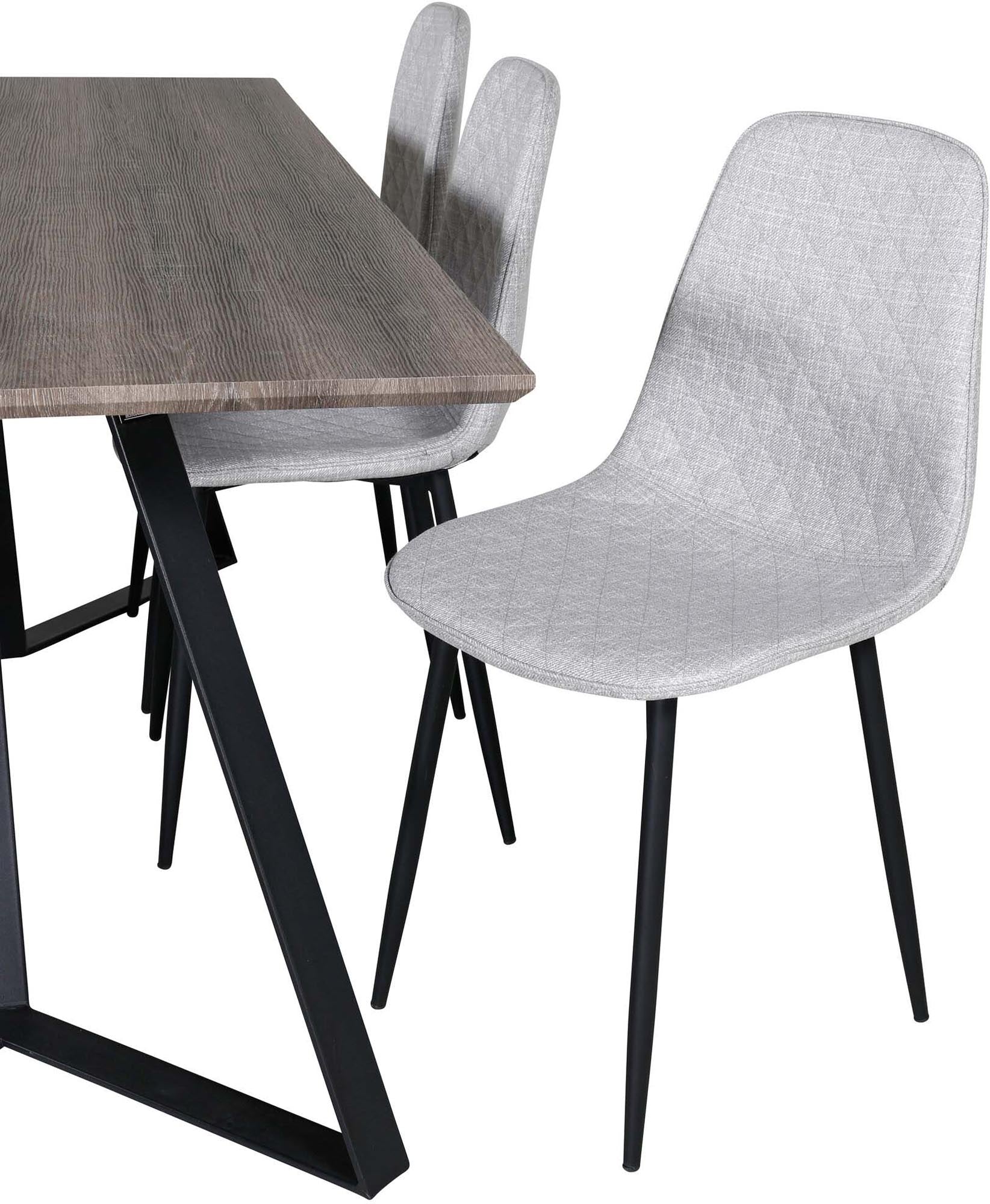 Das Marina Esszimmerset von Venture Home: 180cm Tisch und 6 Stühle, modernes Design, ideal für ein elegantes Esszimmer.