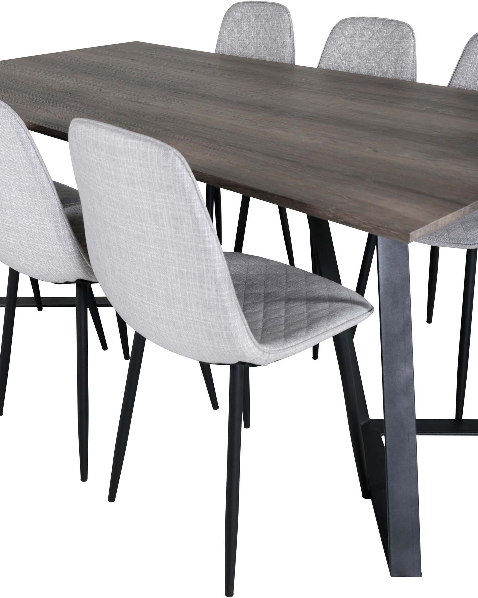 Das Marina Esszimmerset von Venture Home: Stilvoller 180cm Tisch mit 6 Stühlen, perfekt für ein modernes Esszimmer.