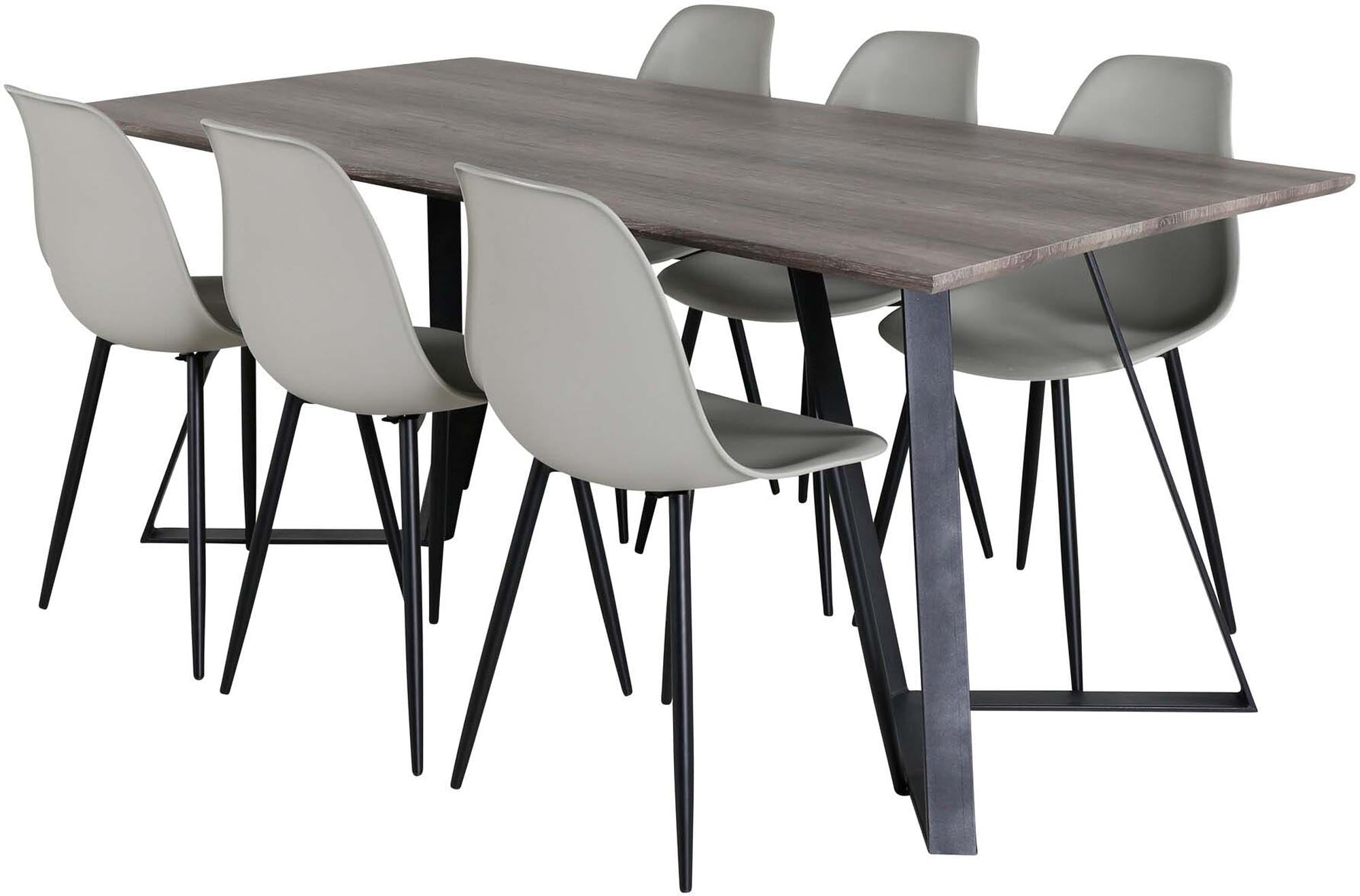Elegantes Esszimmerset mit 180 cm Tisch und 6 Stühlen, modernes Design, ideal für stilvolle und zeitgemässe Wohnräume.