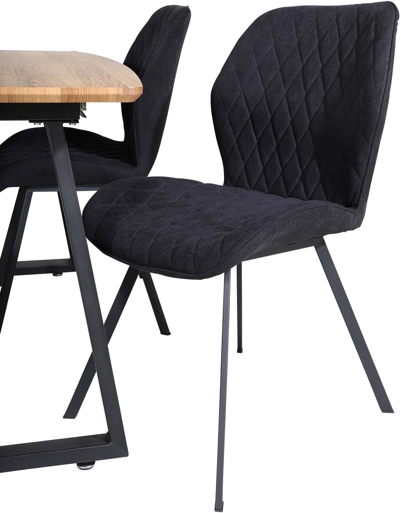 Inca Esszimmerset ausziehbar (Gemma) 160cm/4St. in Schwarz präsentiert im Onlineshop von KAQTU Design AG. Esszimmerset ist von Venture Home