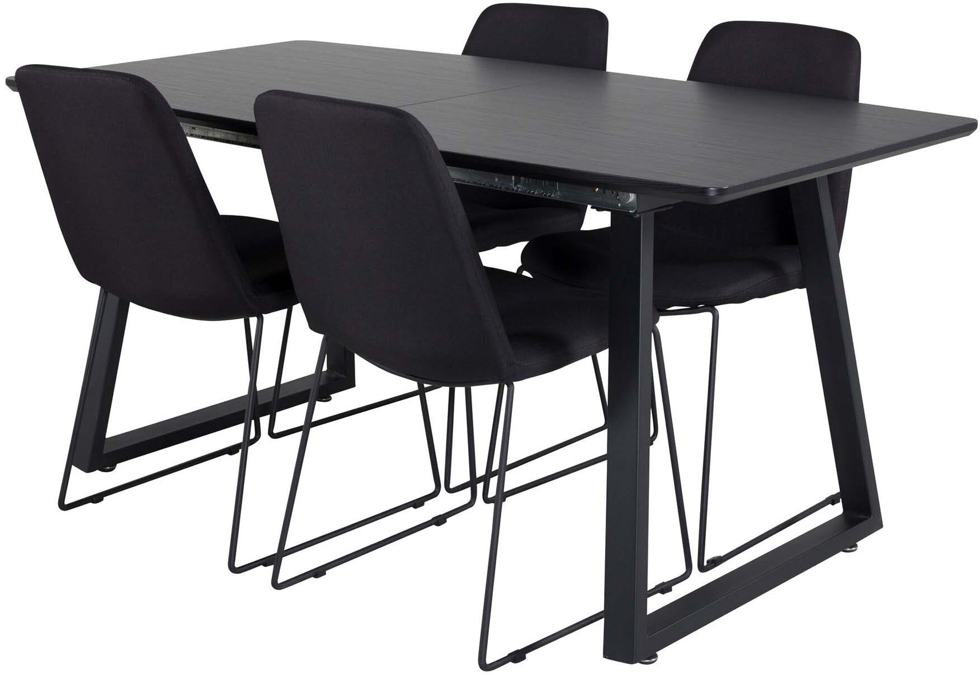 Inca Esszimmerset: Flexibel erweiterbar, 160cm, 4 Stühle, Muce.