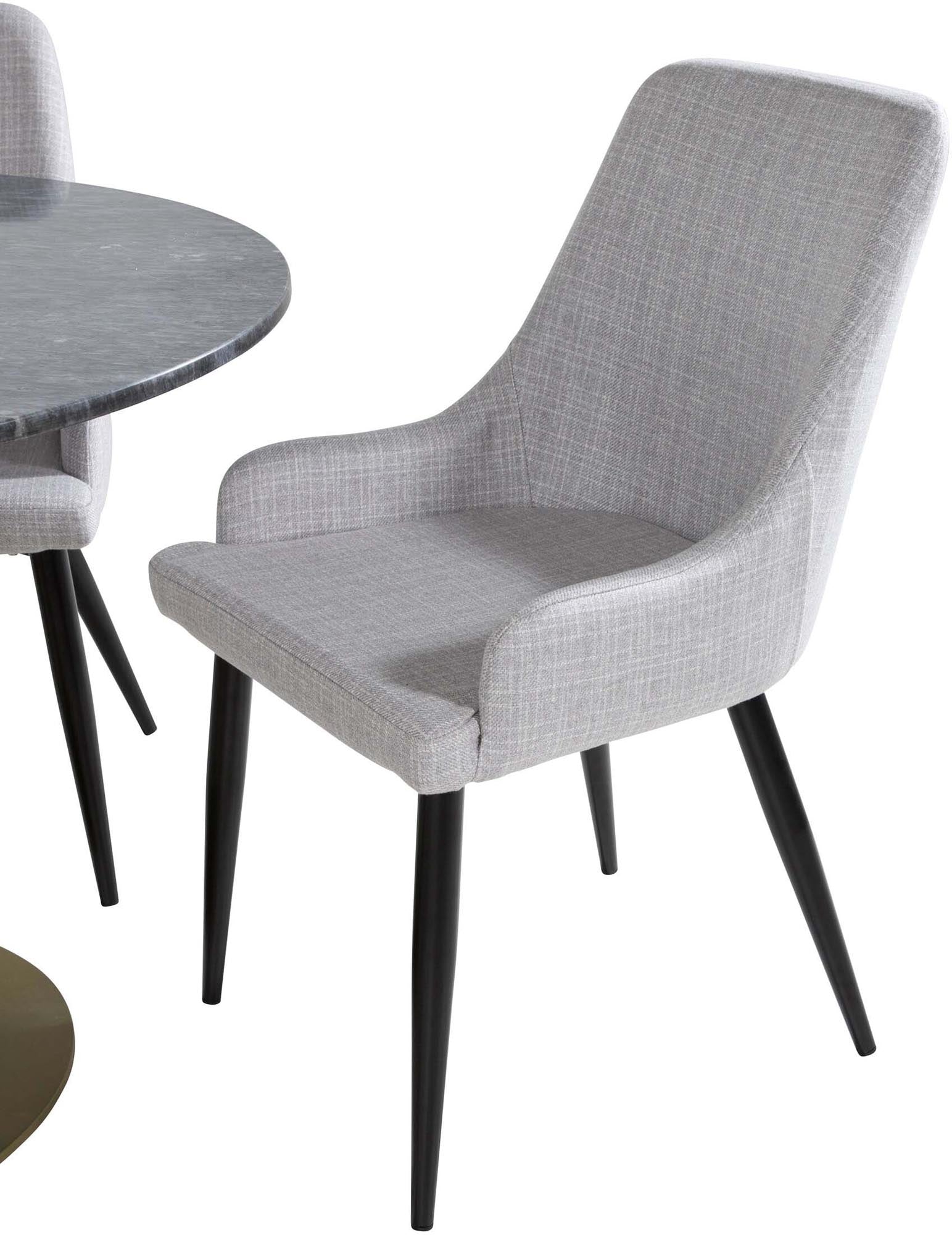 Estelle Esszimmerset + Plaza ⌀106cm/4St. in Weiss / Schwarz / Gold präsentiert im Onlineshop von KAQTU Design AG. Esszimmerset ist von Venture Home