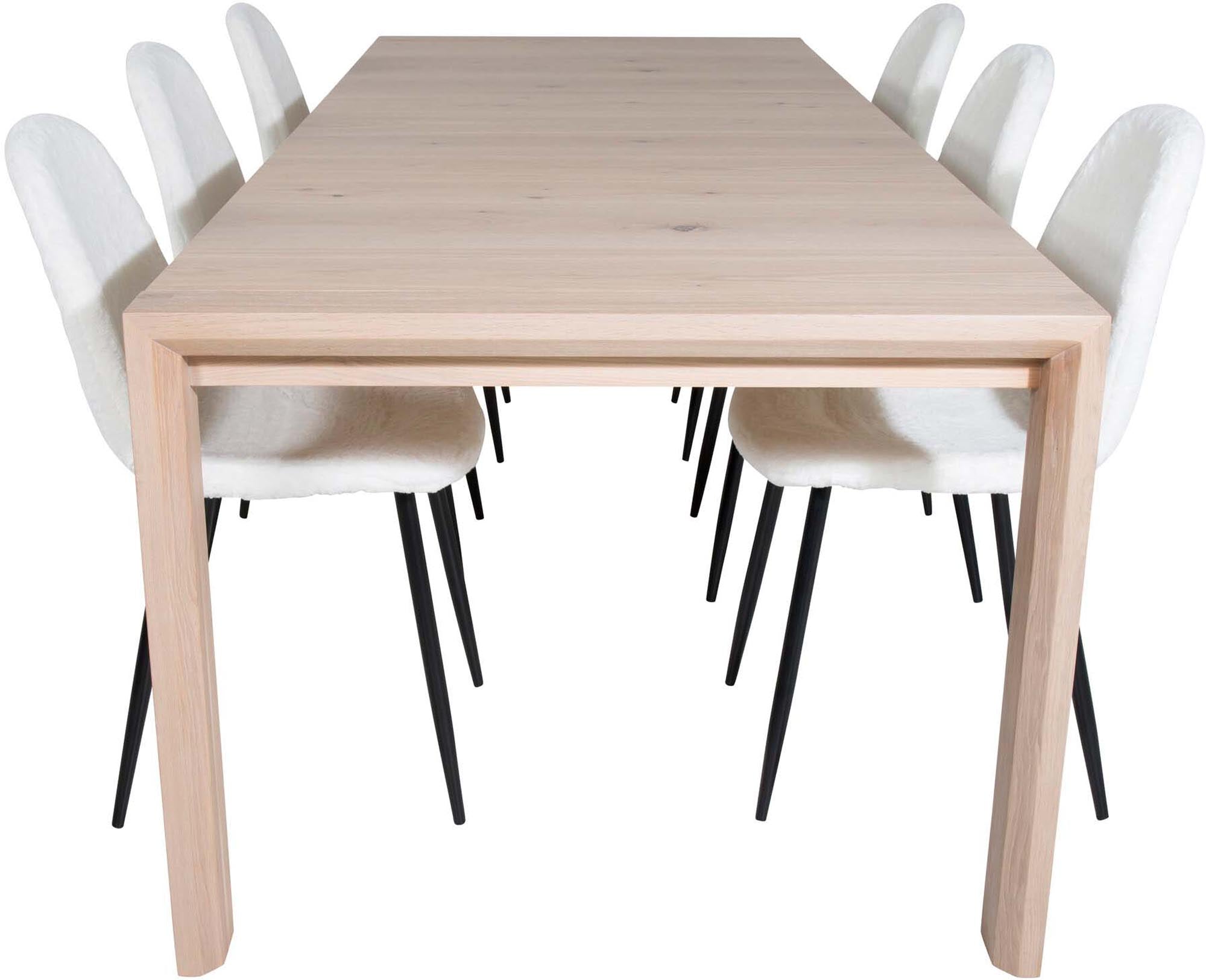 Slider Esszimmerset ausziehbar + Polar 170cm/6St. in Schwarz-Weiss präsentiert im Onlineshop von KAQTU Design AG. Esszimmerset ist von Venture Home