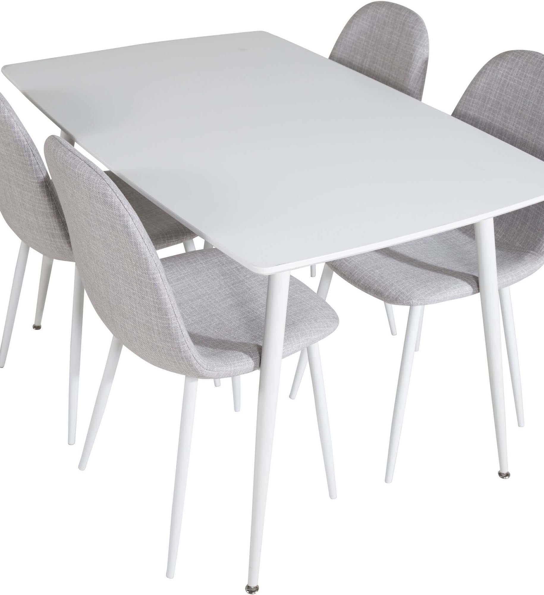 Polar Esszimmerset + Polar 120cm/4St. in Weiss / Grau präsentiert im Onlineshop von KAQTU Design AG. Esszimmerset ist von Venture Home