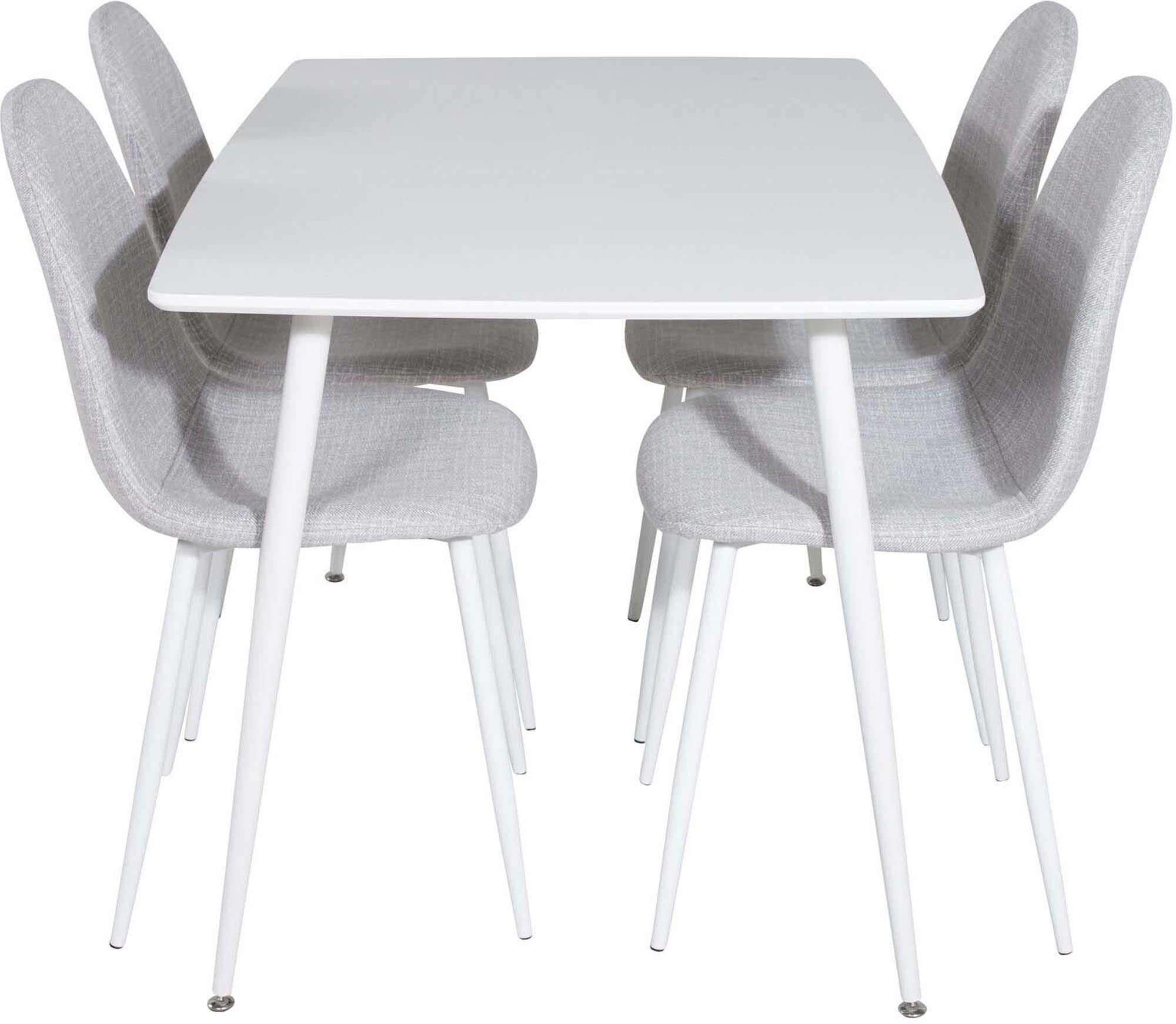 Polar Esszimmerset + Polar 120cm/4St. in Weiss / Grau präsentiert im Onlineshop von KAQTU Design AG. Esszimmerset ist von Venture Home