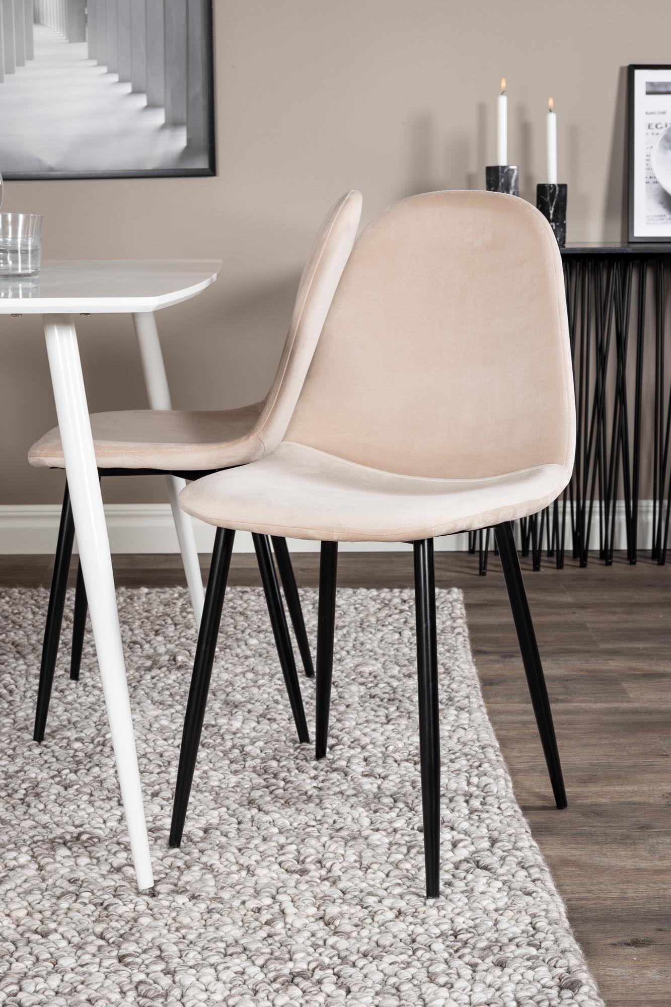 Polar Esszimmerset + Polar 120cm/4St. in Weiss / Beige / Schwarz präsentiert im Onlineshop von KAQTU Design AG. Esszimmerset ist von Venture Home
