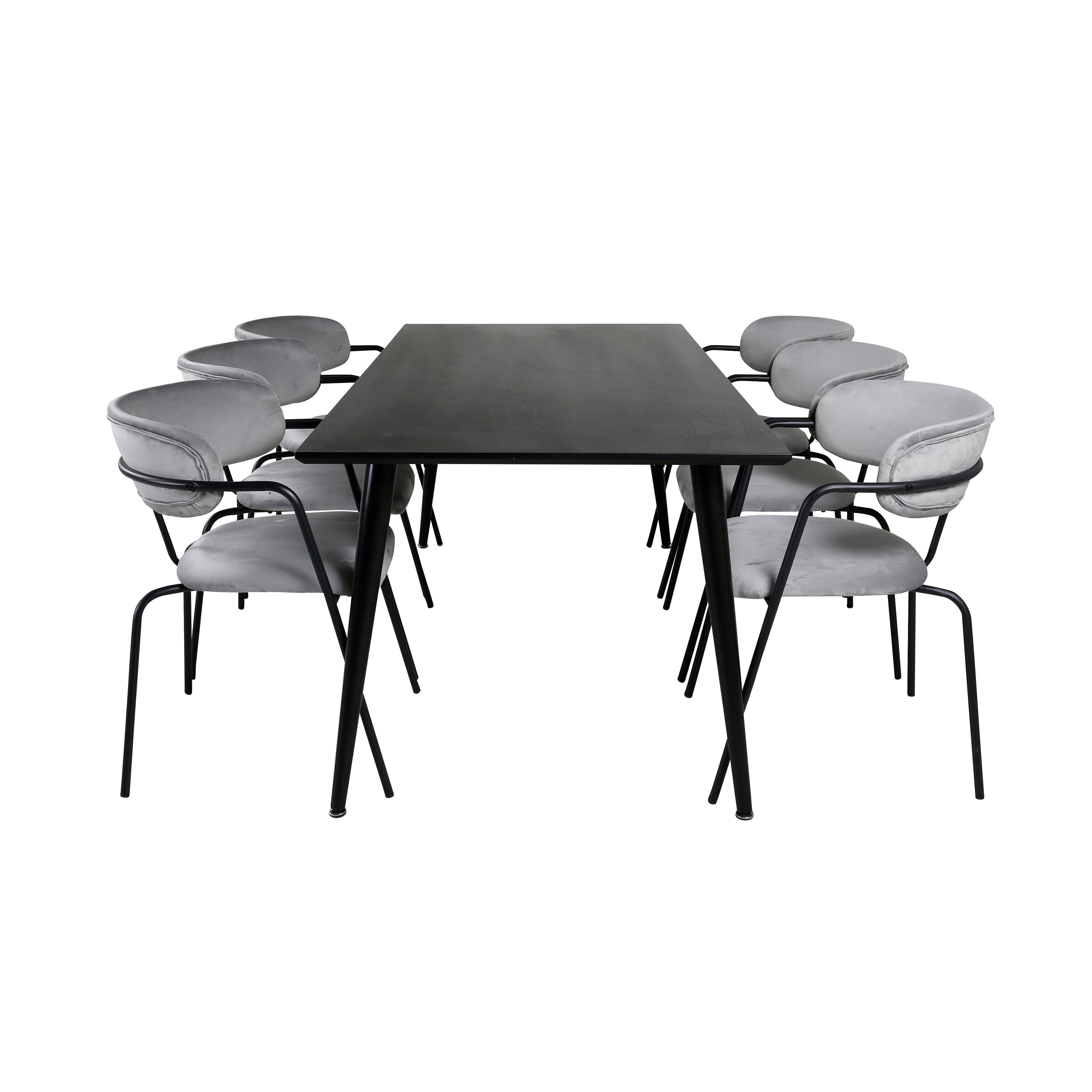 Dipp Esszimmerset + Arrow 180cm/6St. in Schwarz / Grau präsentiert im Onlineshop von KAQTU Design AG. Esszimmerset ist von Venture Home