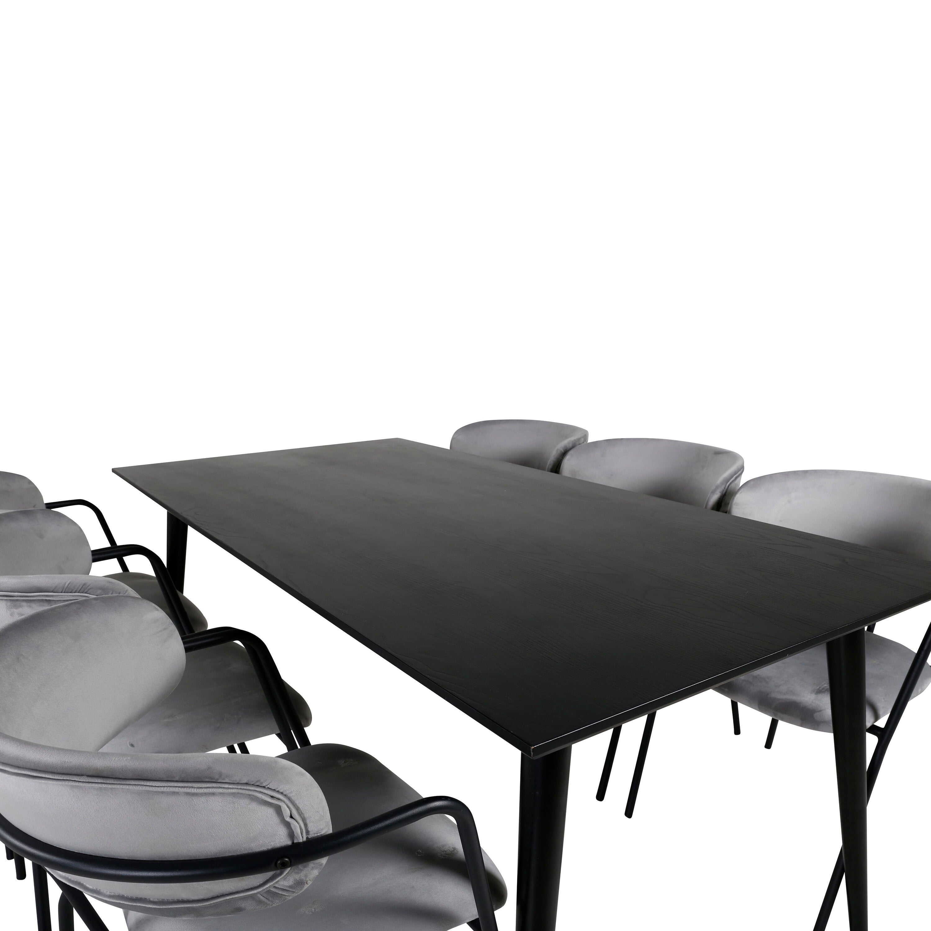 Dipp Esszimmerset + Arrow 180cm/6St. in Schwarz / Grau präsentiert im Onlineshop von KAQTU Design AG. Esszimmerset ist von Venture Home