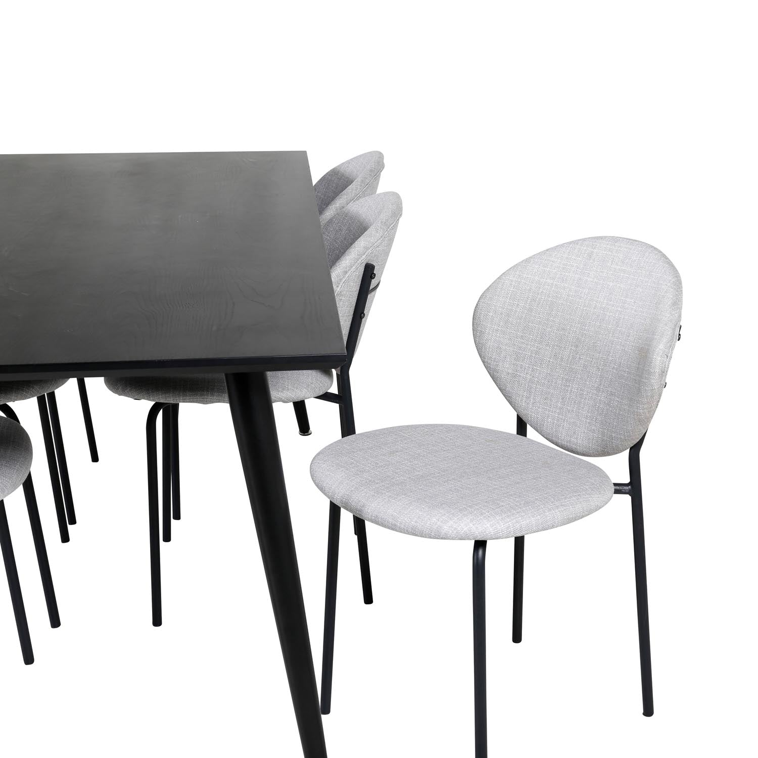 Dipp Esszimmerset + Vault 180cm/6St. in Schwarzgrau präsentiert im Onlineshop von KAQTU Design AG. Esszimmerset ist von Venture Home